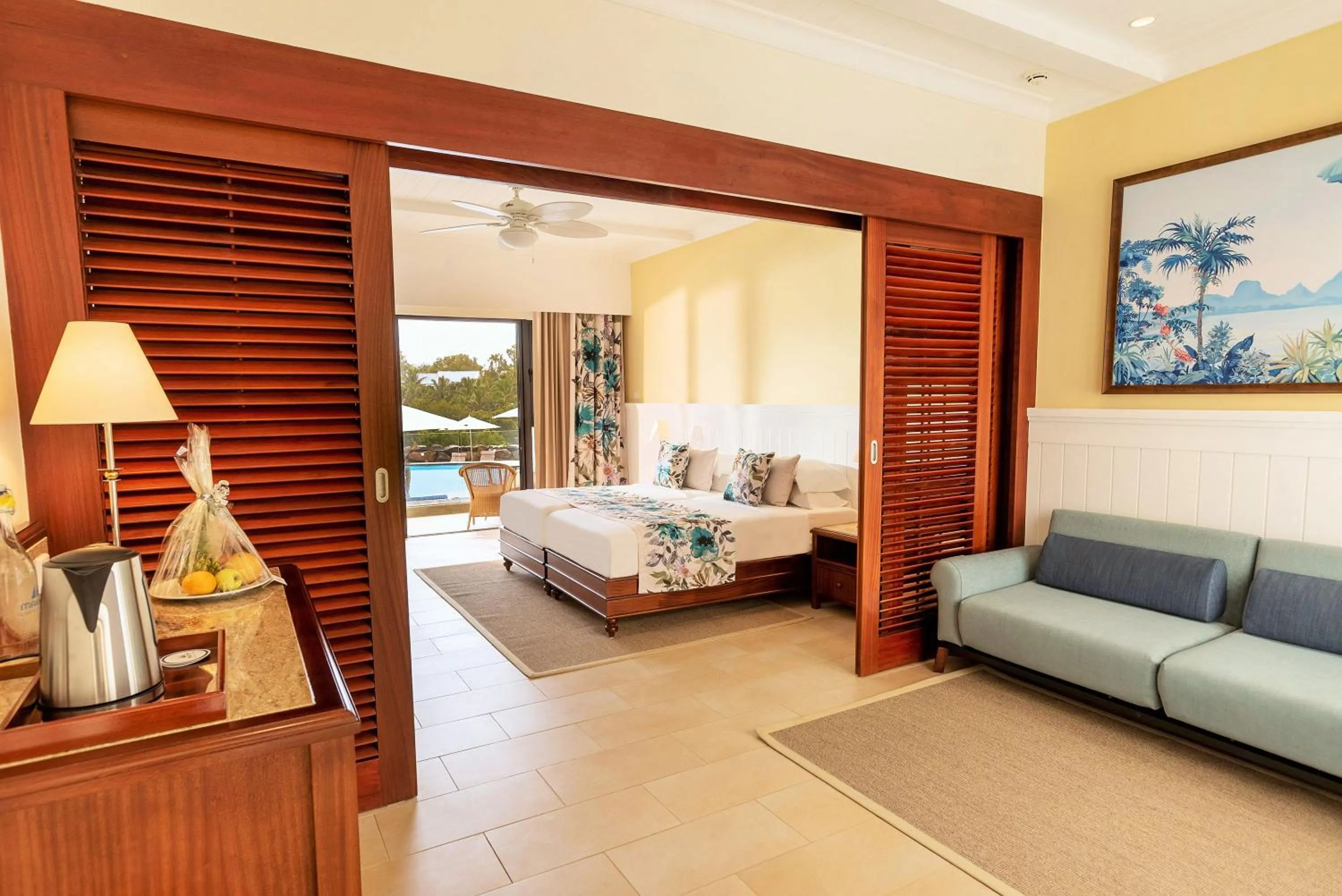 View (from property/room), Bed in Maritim Resort & Spa Mauritius