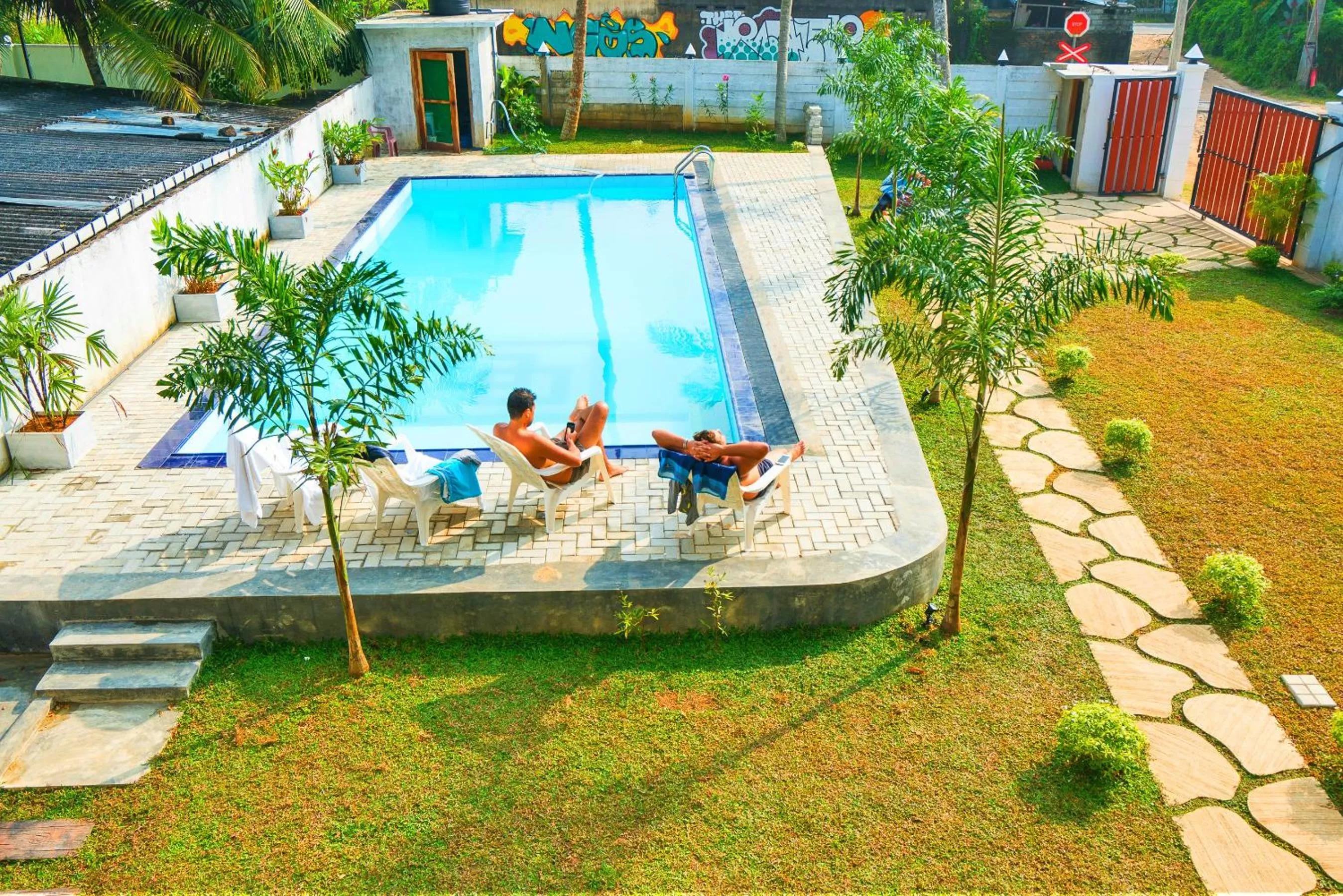 Swimming pool, Pool View in Ocean Bay Surf Resort Weligama