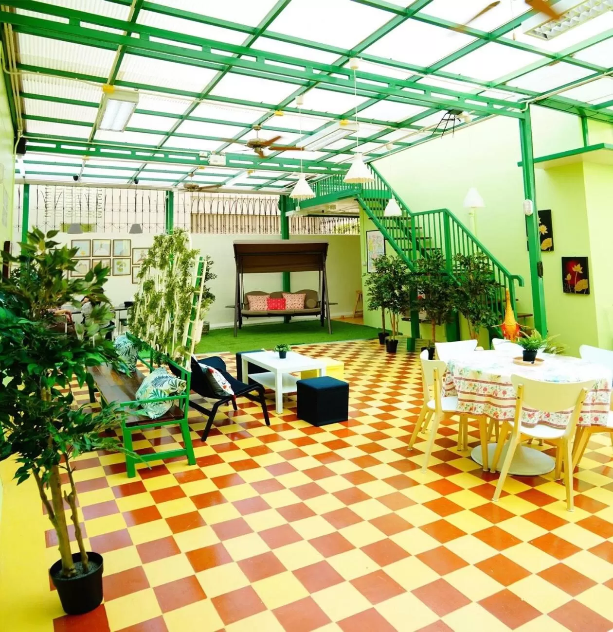 Patio in Greenery Hostel