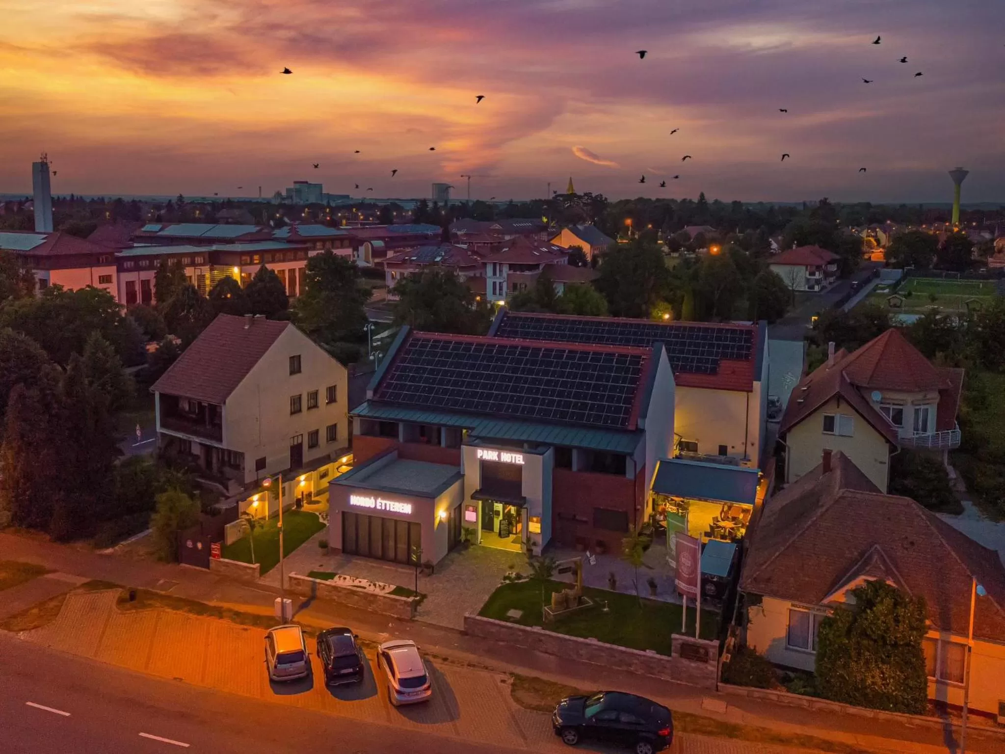 Property building, Bird's-eye View in Park Hotel Bük-Bükfürdő