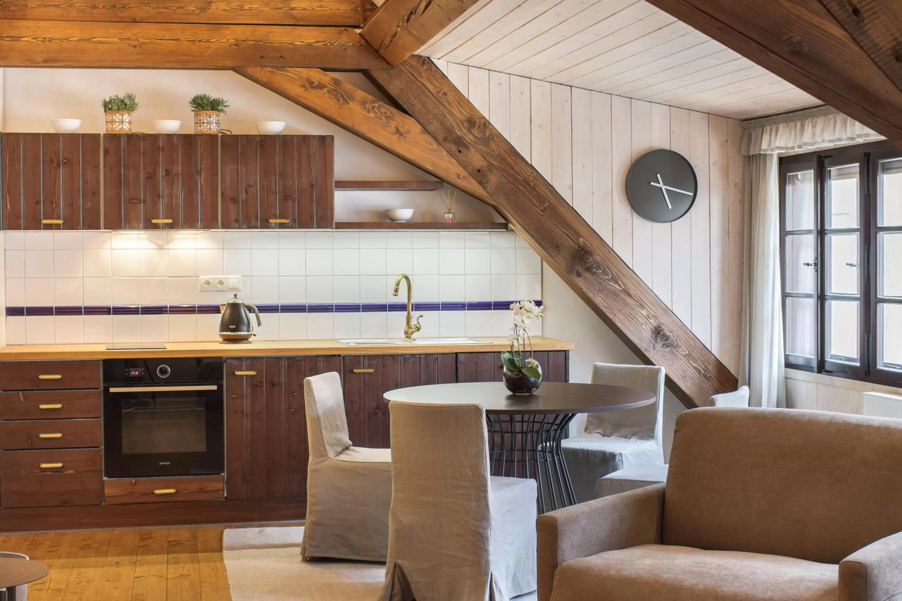 Kitchen or kitchenette in Apartmány Šupina