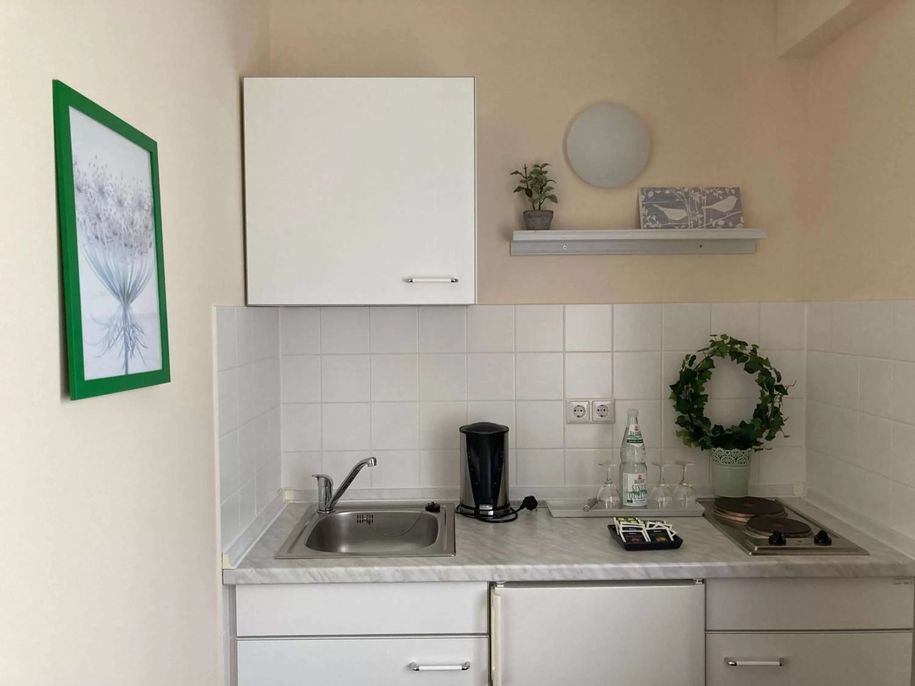 Kitchen or kitchenette in Hotel Am Heidepark