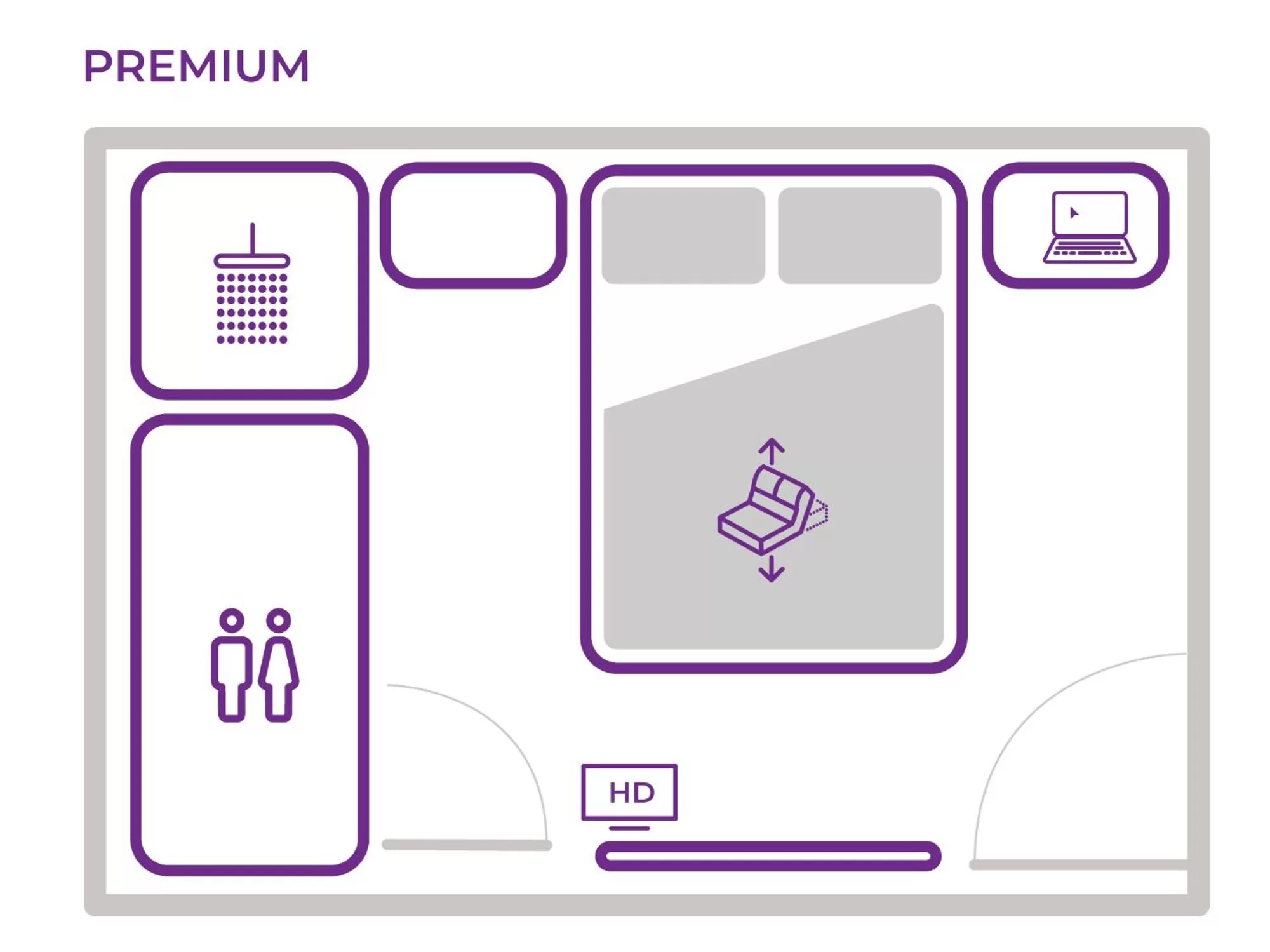 Floor plan in YOTEL Edinburgh
