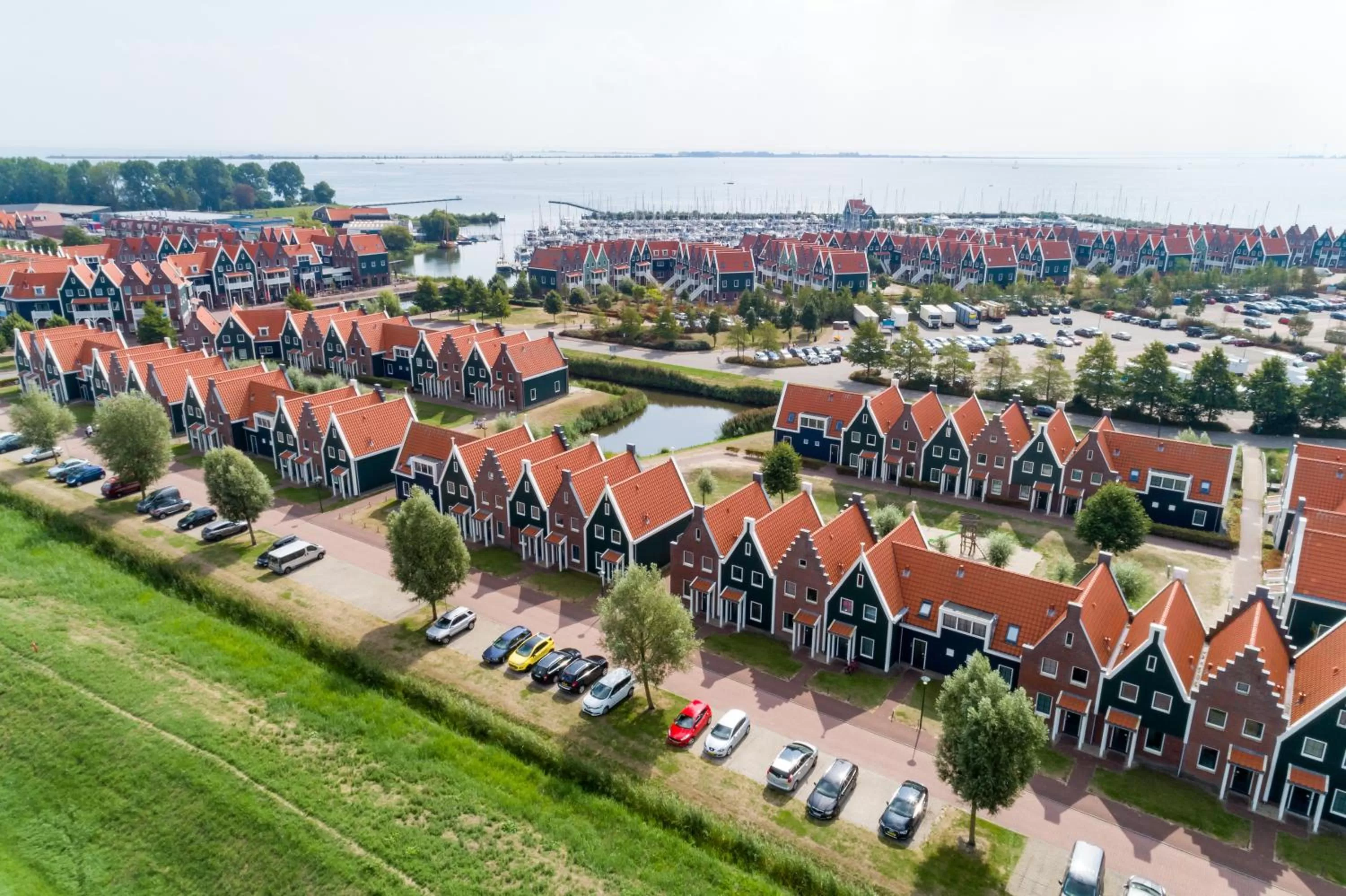 Bird's eye view in Marinapark Volendam