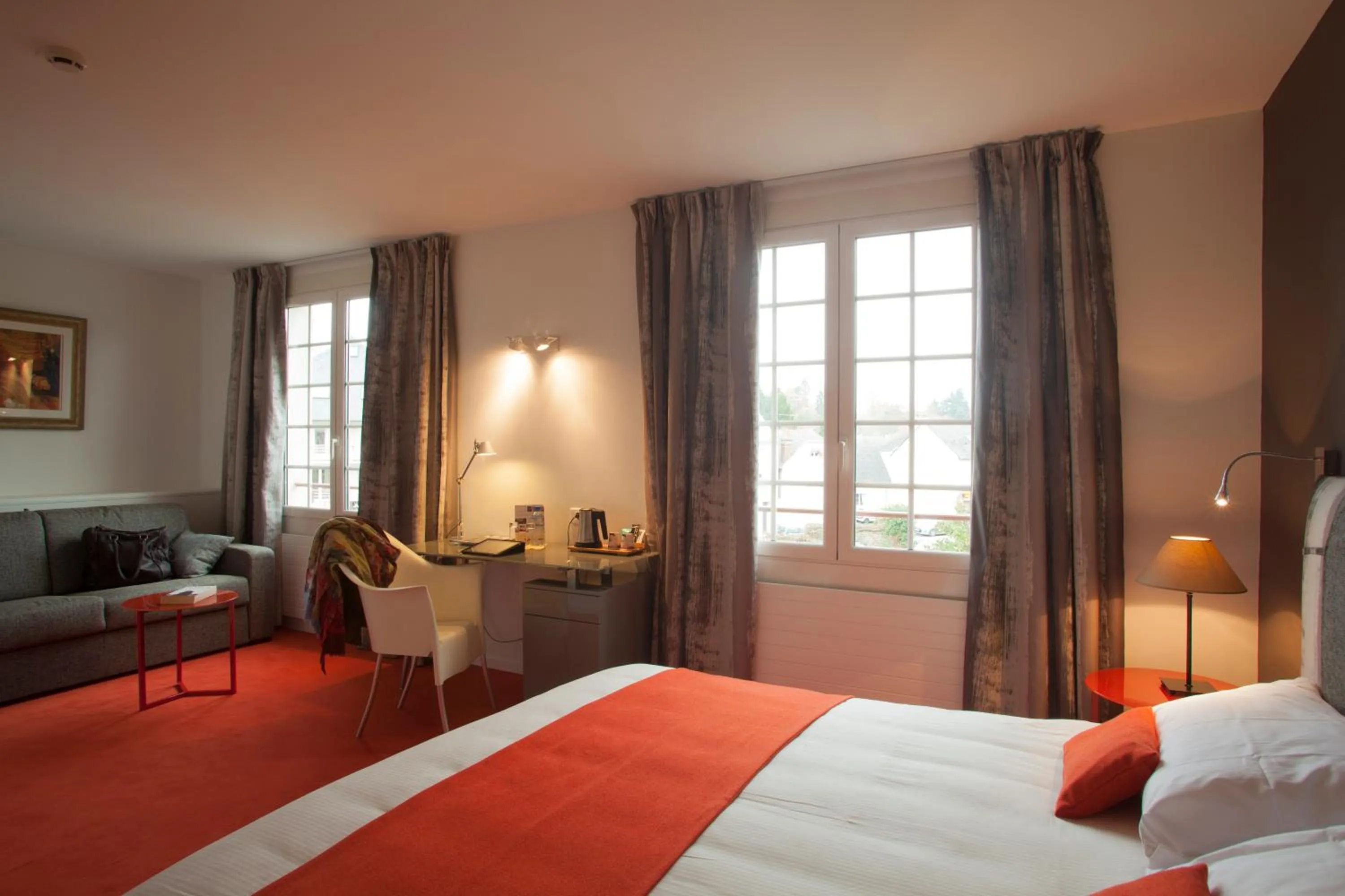 Photo of the whole room, Bed in Hôtel Restaurant Ar Milin-Logis hôtels