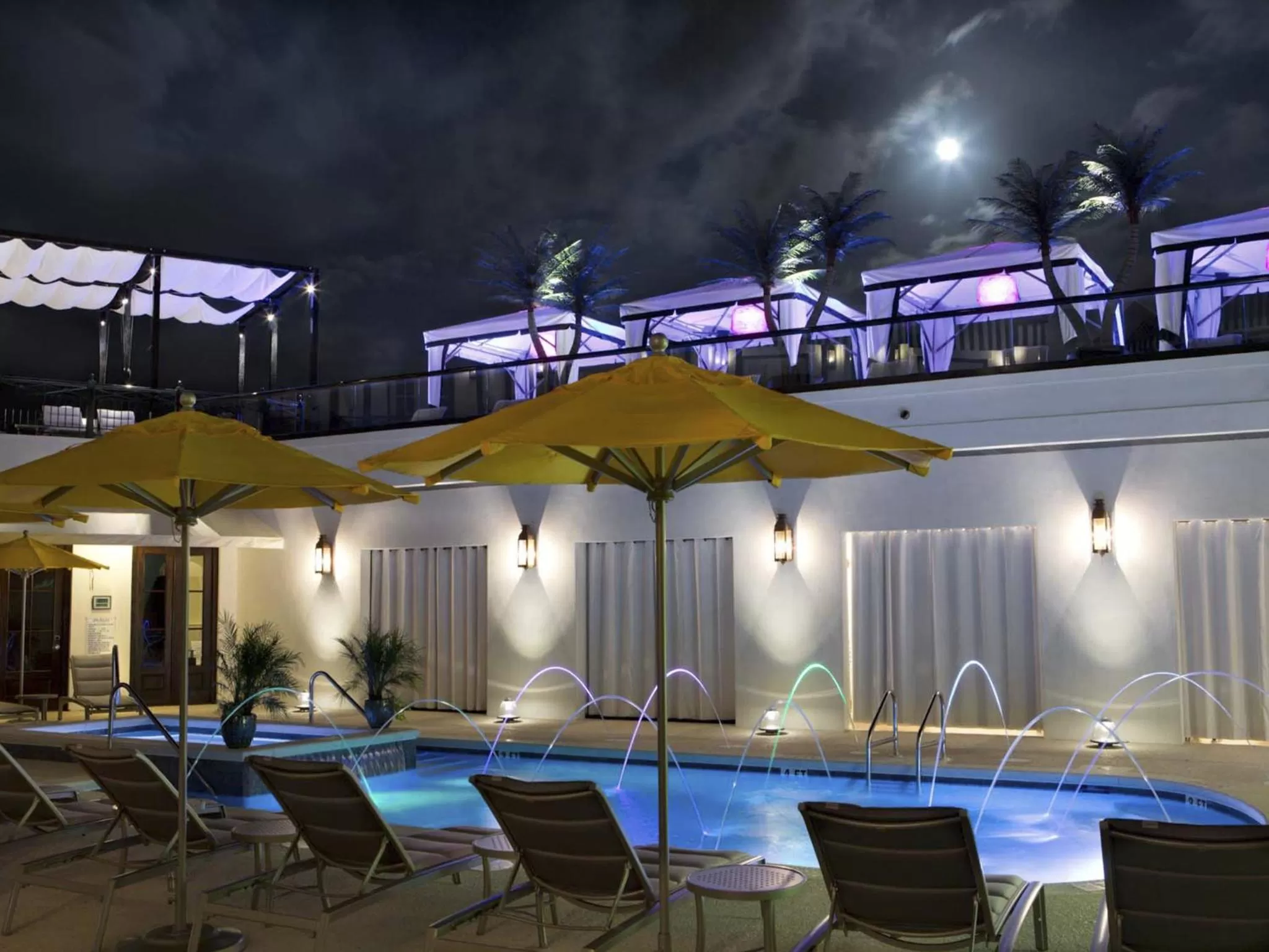 Pool view in The Pearl Hotel