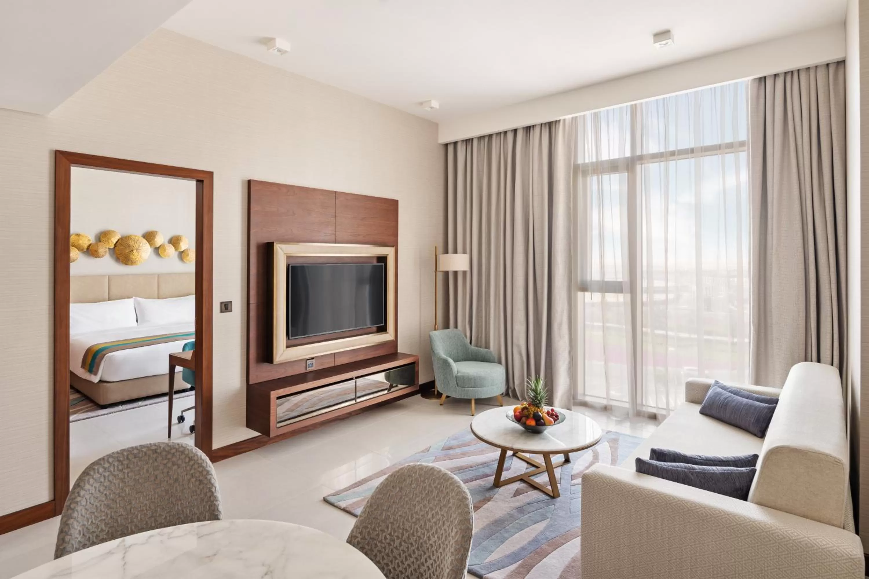 TV and multimedia, Bed in Holiday Inn Dubai Al-Maktoum Airport by IHG