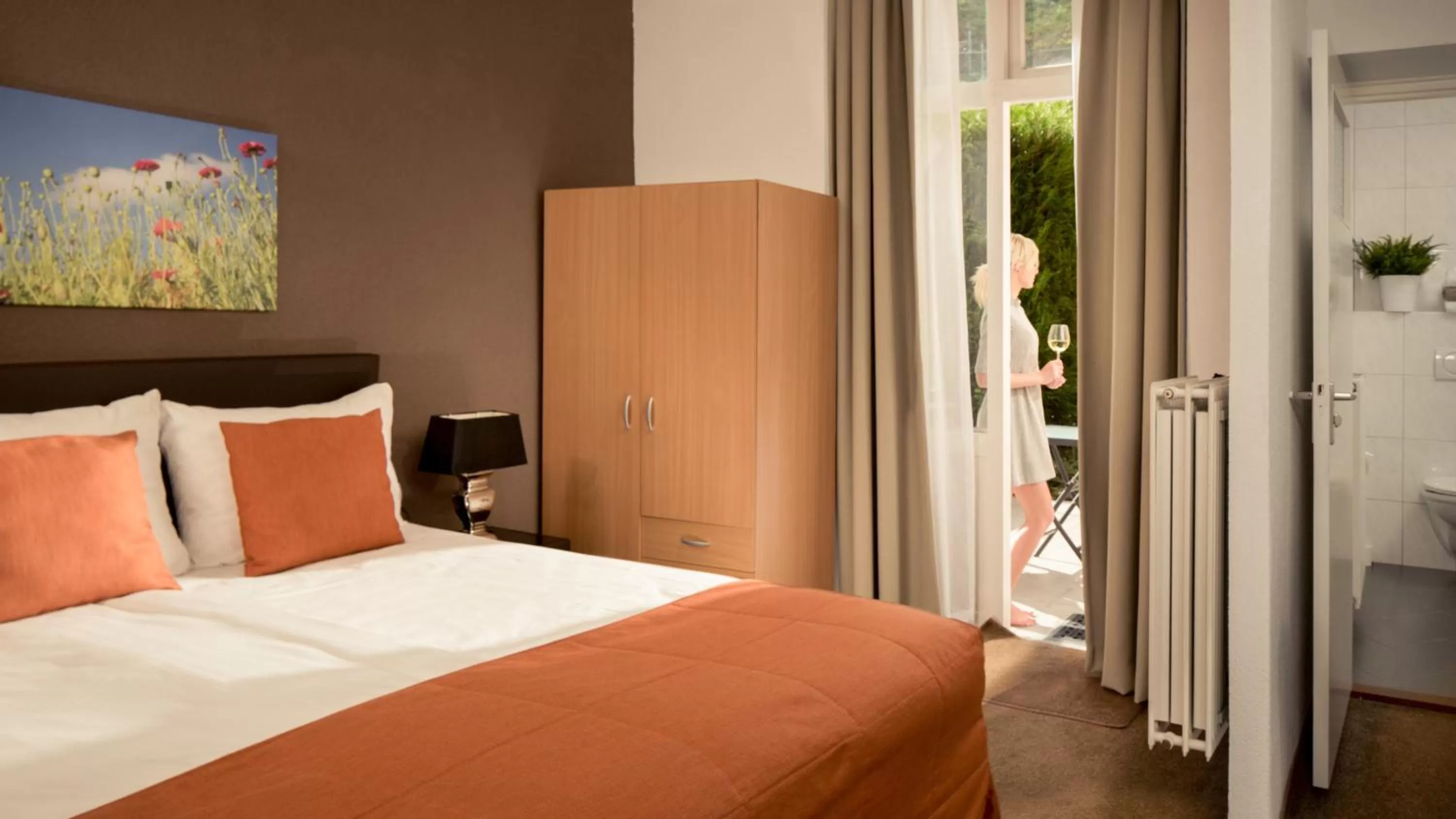 Toilet, Bed in Appartementen Valkenburg