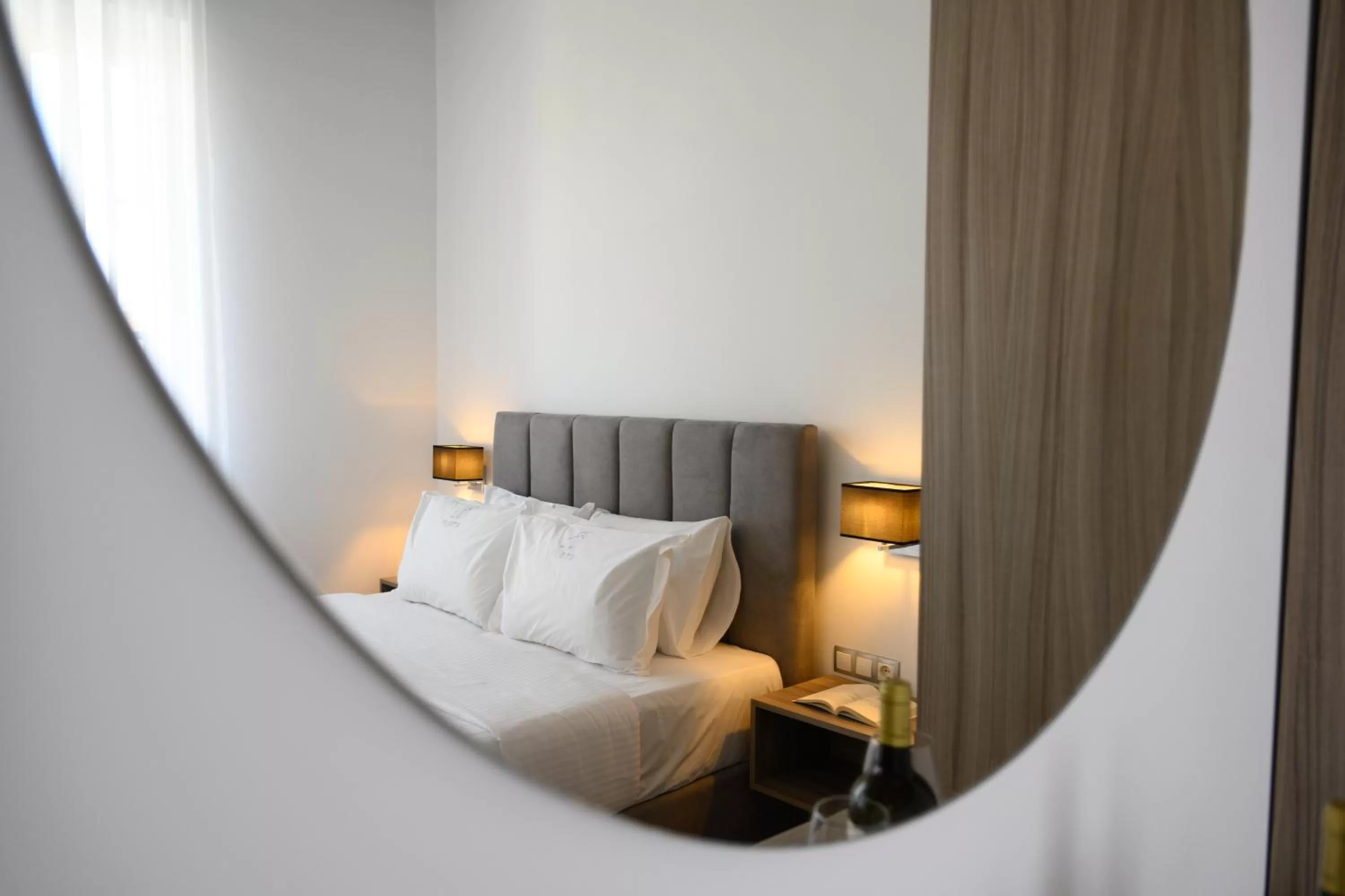 Bed in AMALPHI Corfu City Living