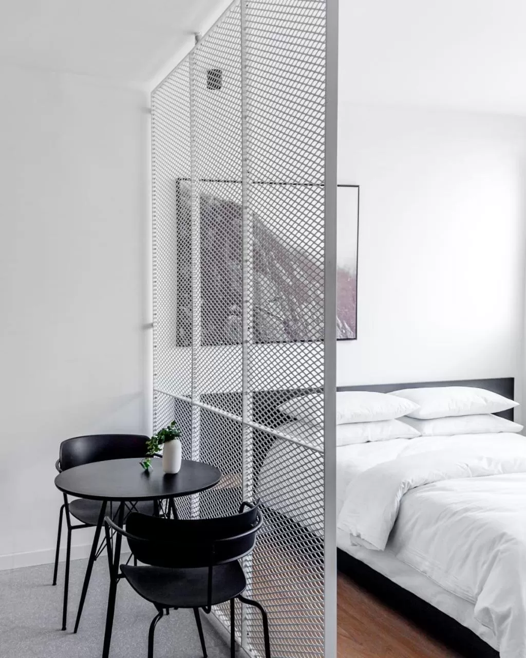 Bed in DeBlox living - Ben Avigdor Apartments