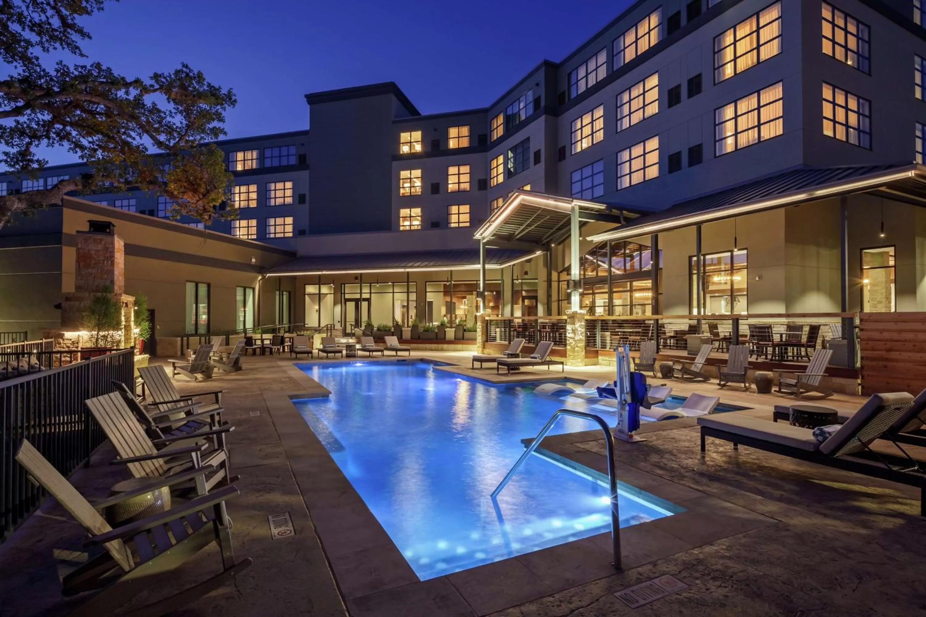 Pool view in The Bevy Hotel Boerne, A Doubletree By Hilton