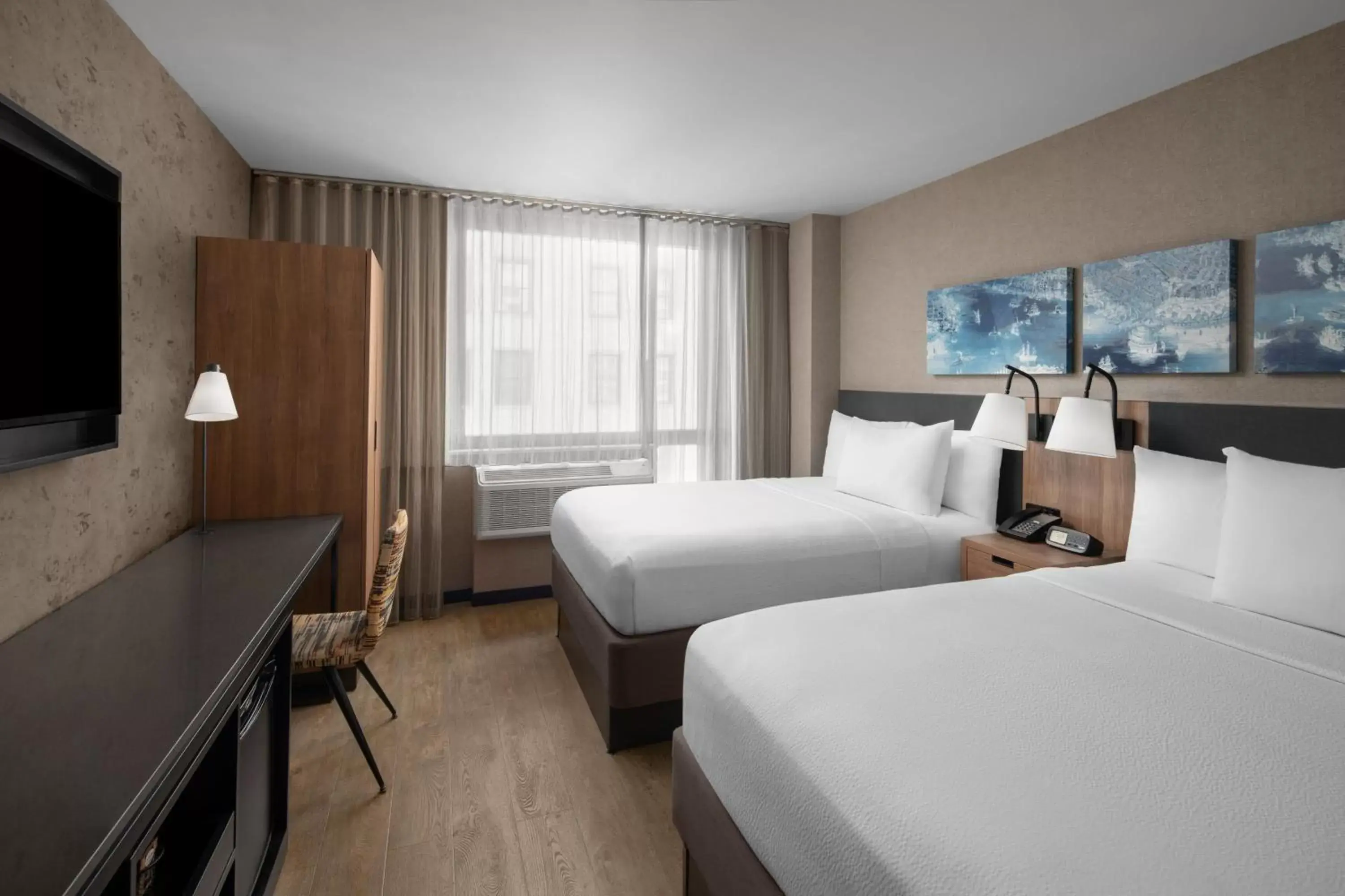 Double Room with Two Double Beds in Courtyard by Marriott New York World Trade Center Area Double Room with Two Double Beds in Courtyard by Marriott New York World Trade Center Area