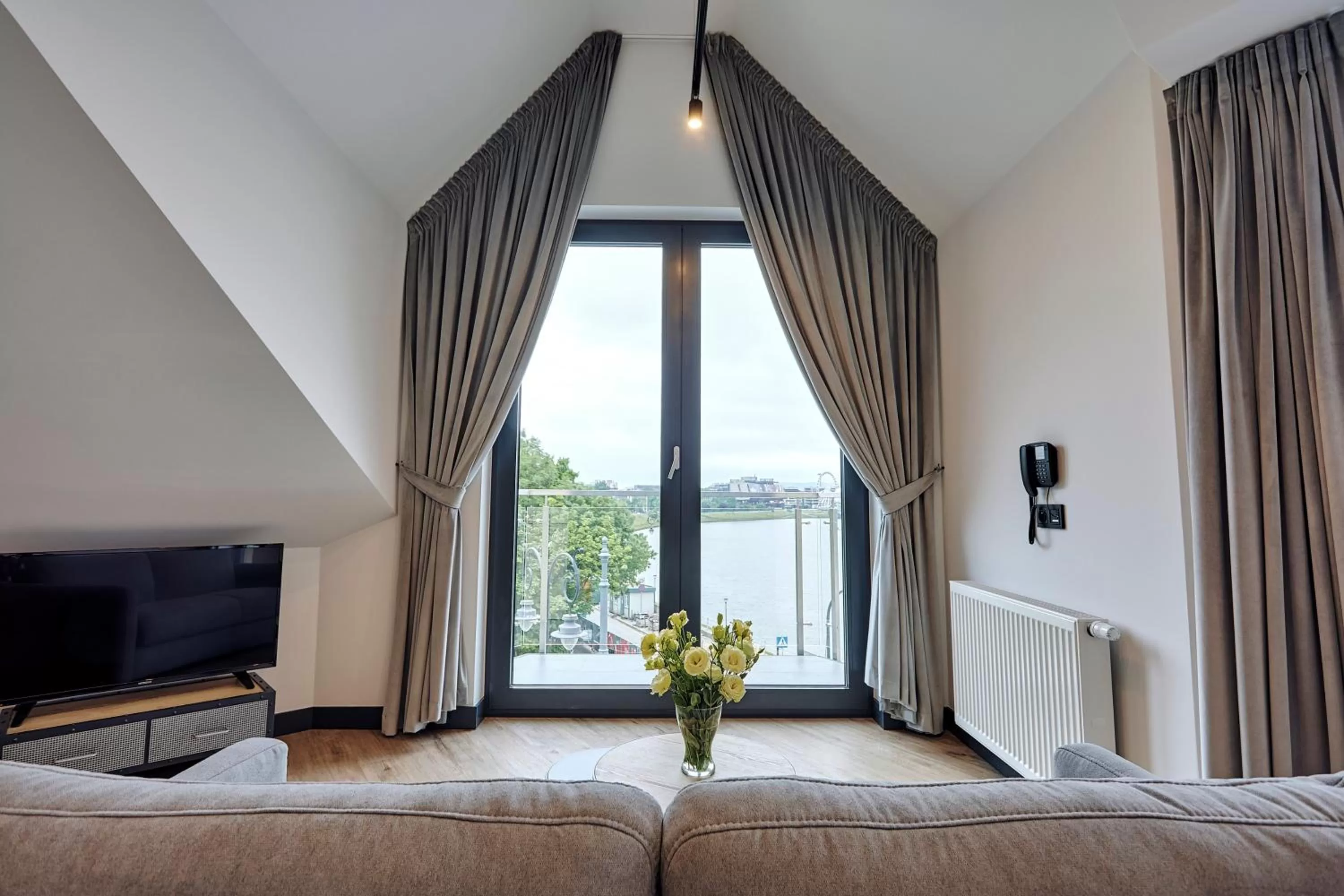 Photo of the whole room, Bed in The Bridge Suites Hotel