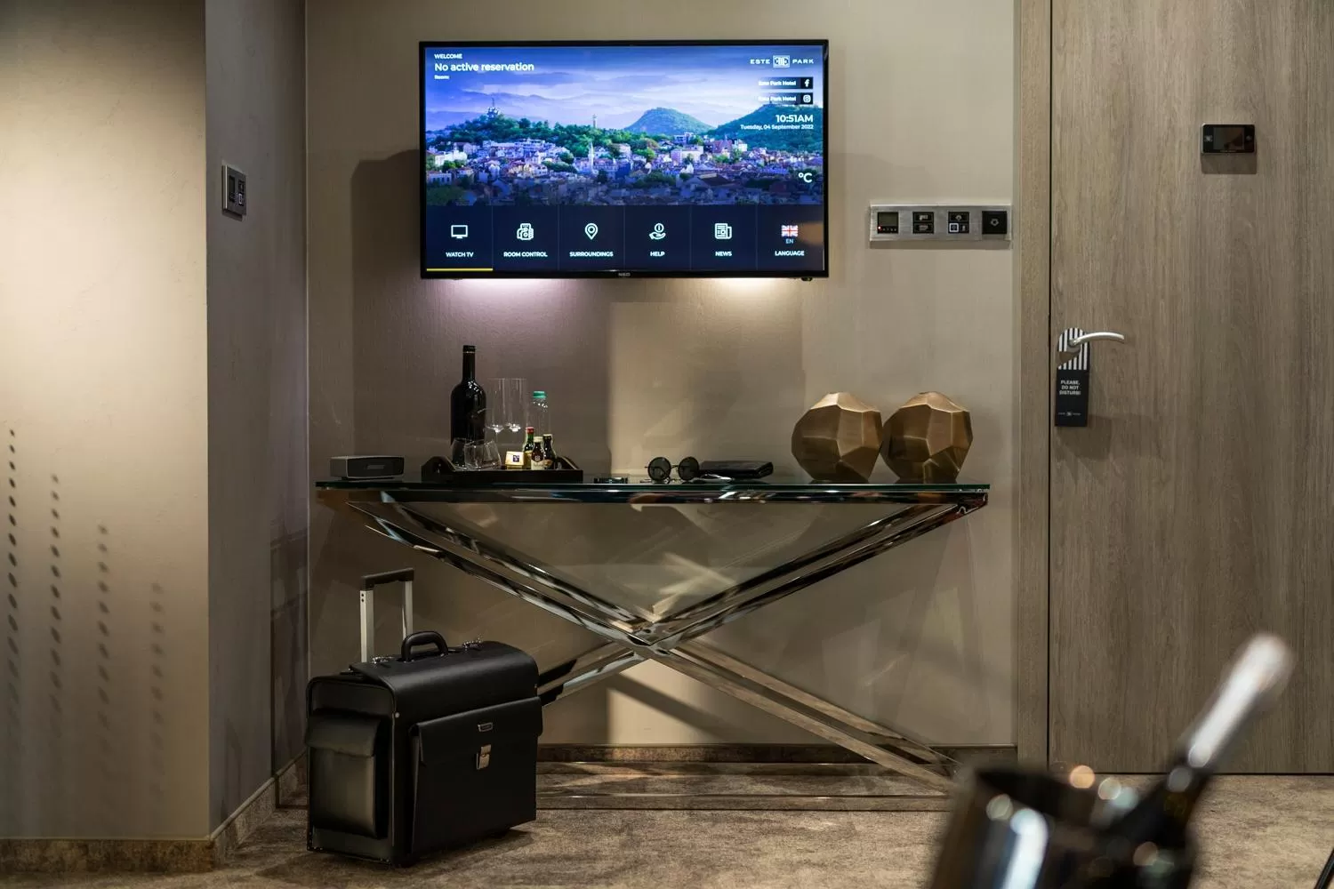 TV and multimedia in -- ESTE PARK HOTEL -- part of Urban Chic Luxury Design Hotels - Parking & Compliments - next to Shopping & Dining Mall Plovdiv