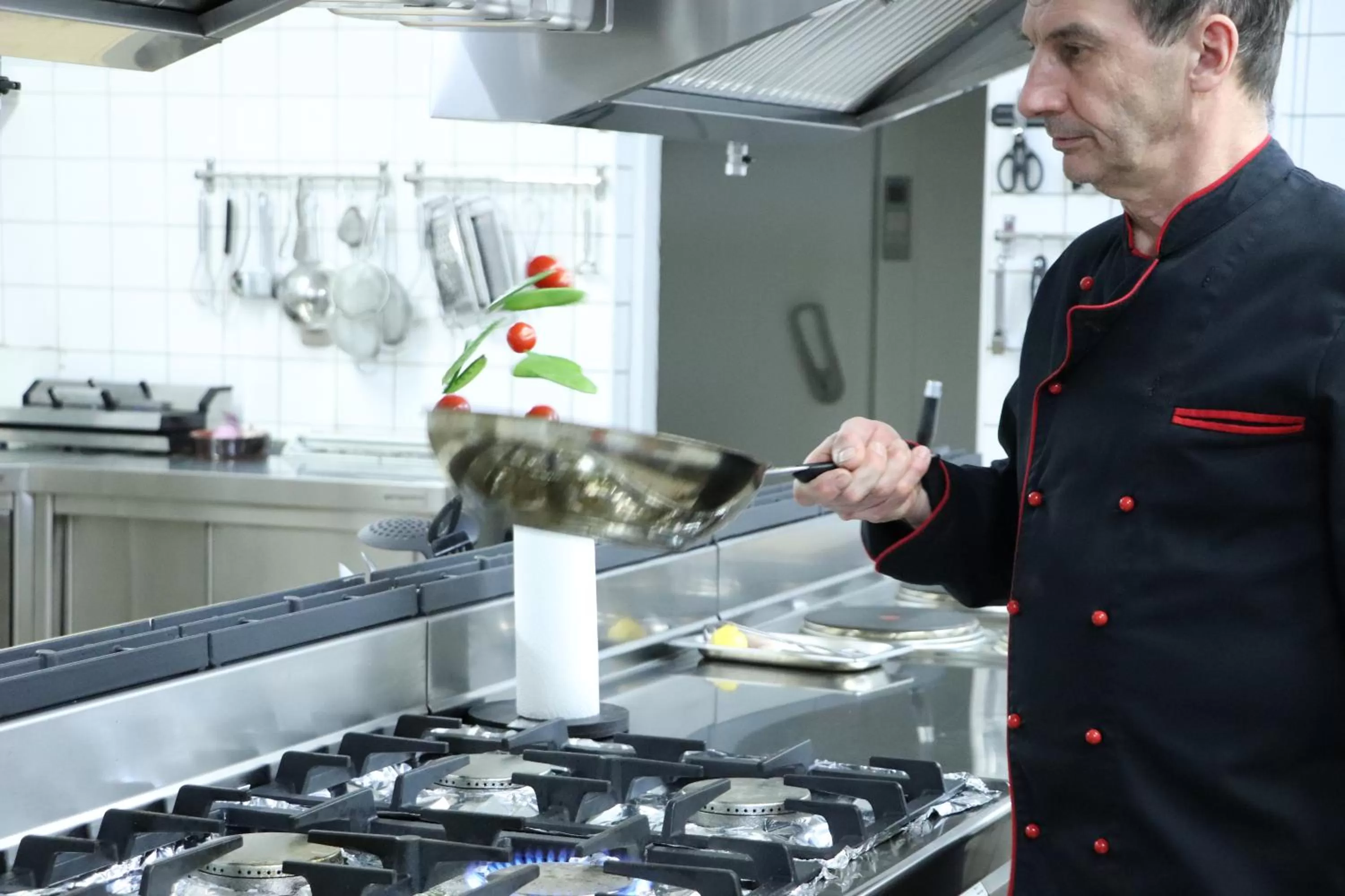 Kitchen or kitchenette in Hotel Waldhäusel