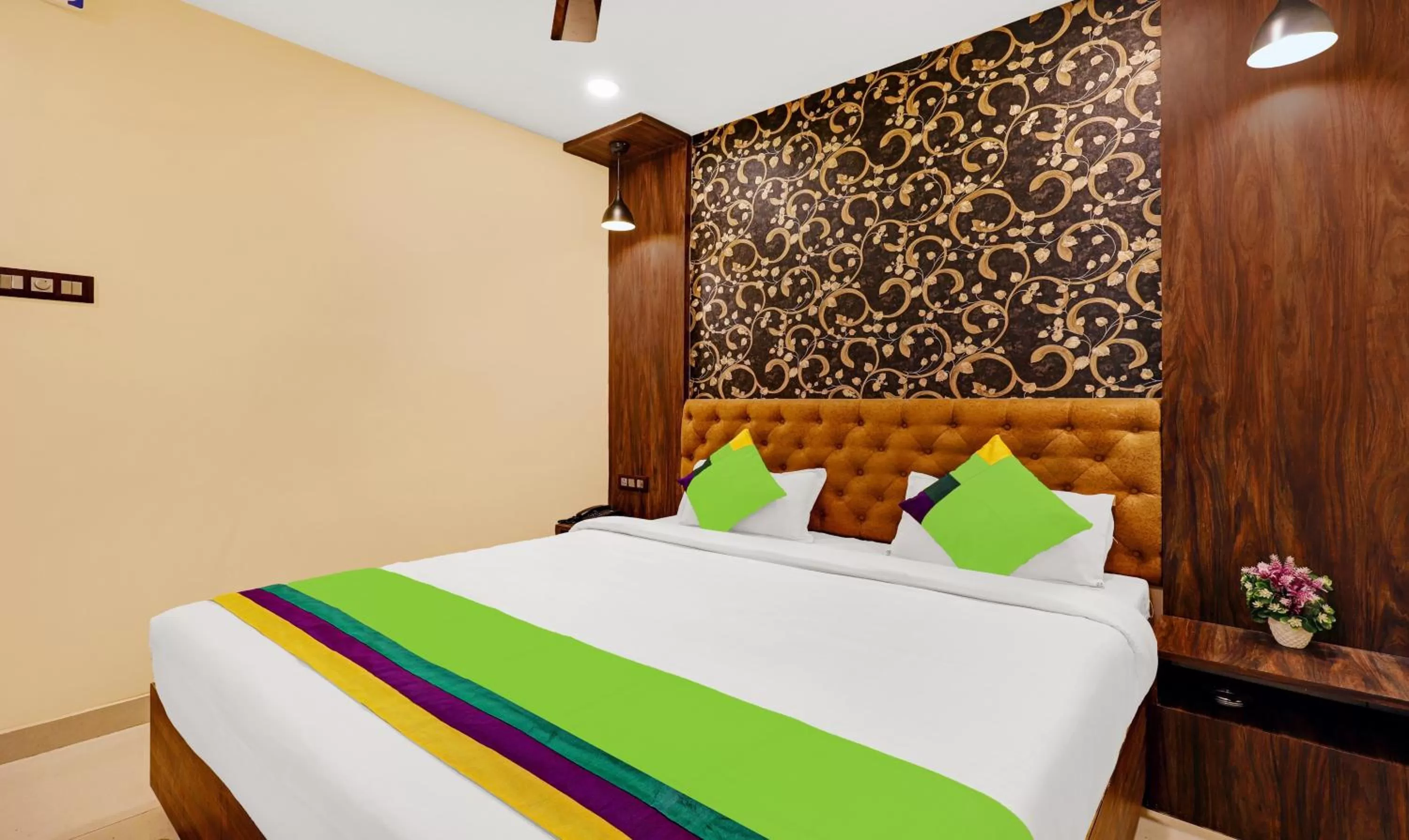 Bedroom, Bed in Treebo Spring Brook