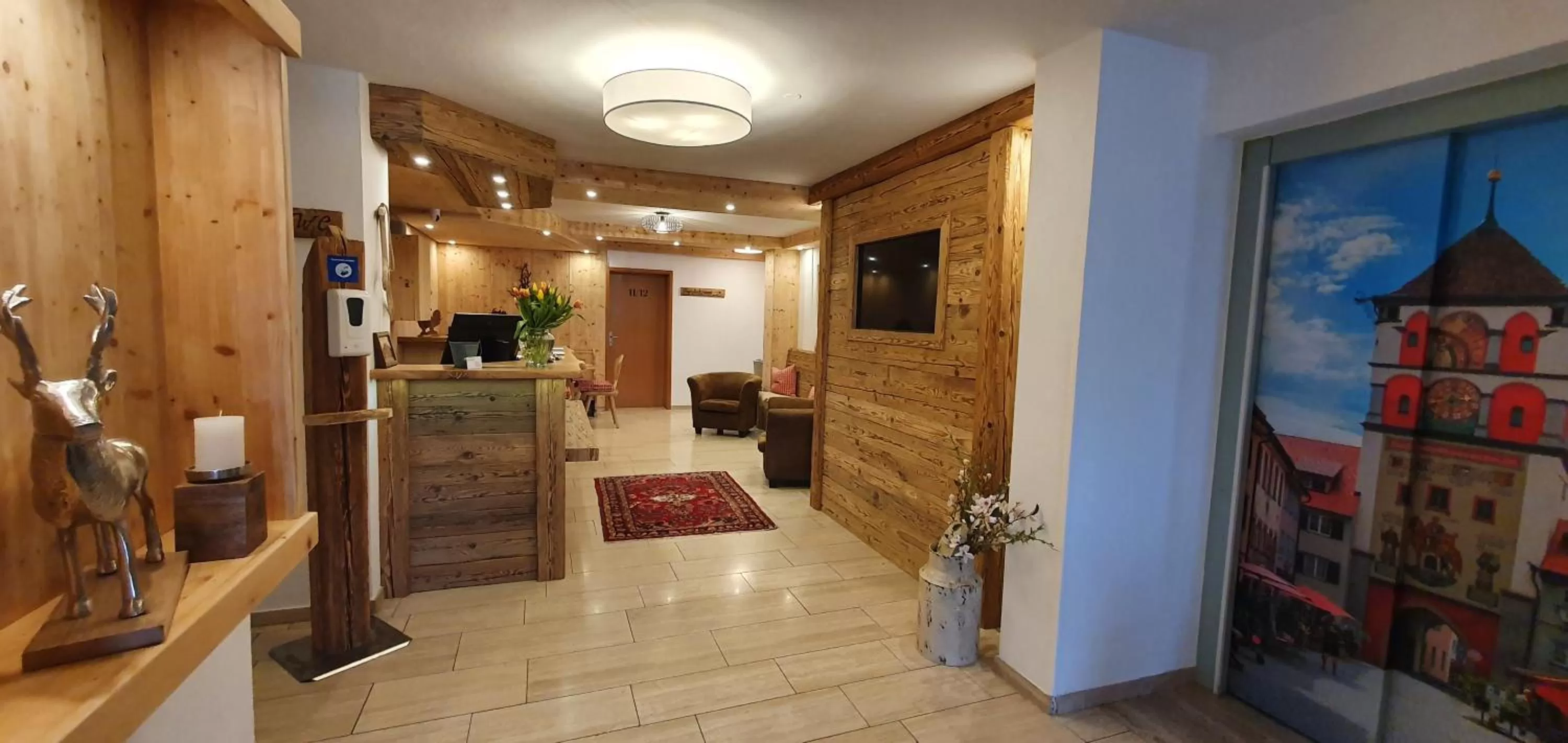 Lobby or reception in Hotel Oberwirt Wangen
