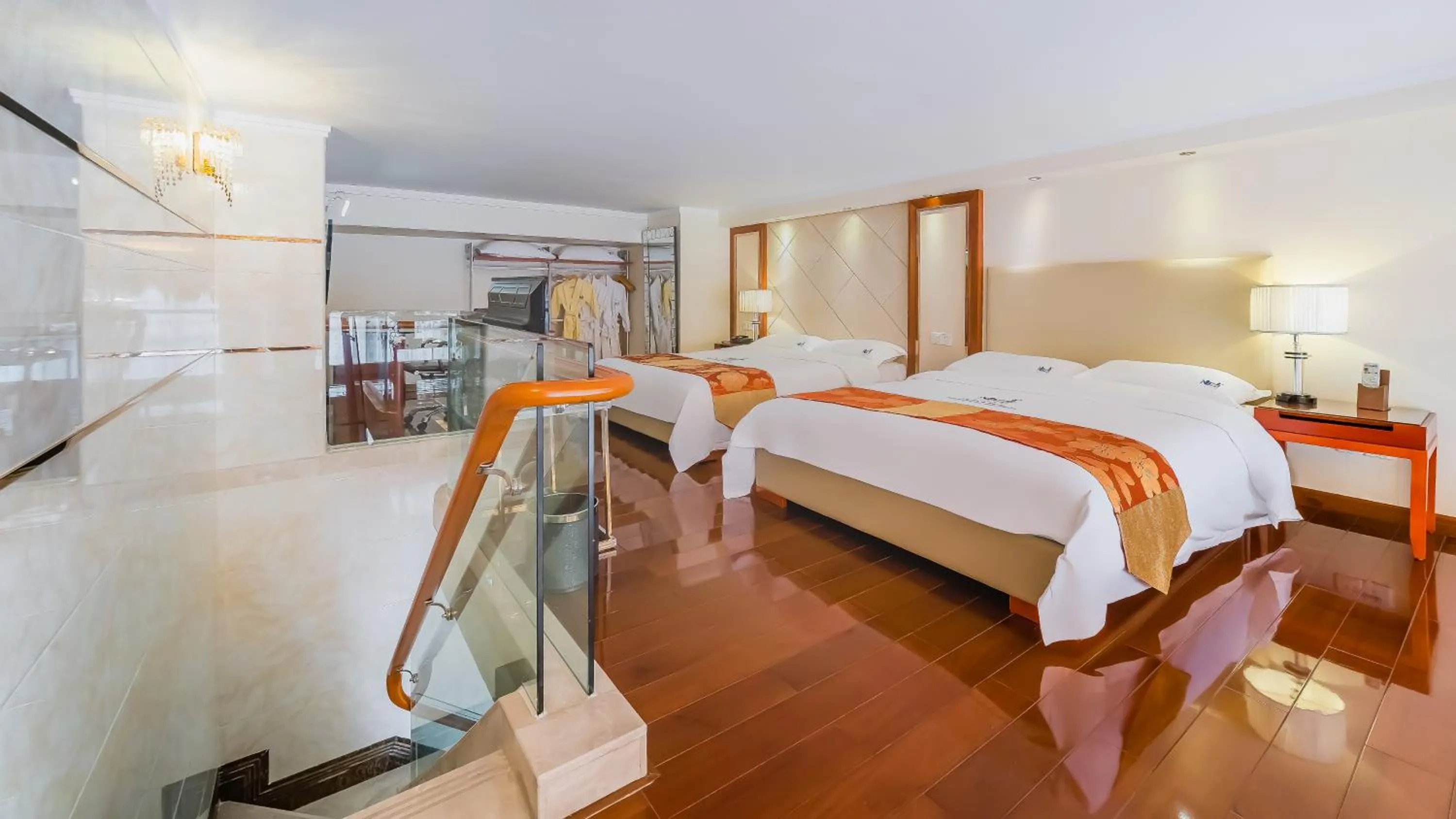 Bedroom, Bed in South & North International Apartment Beijing Road