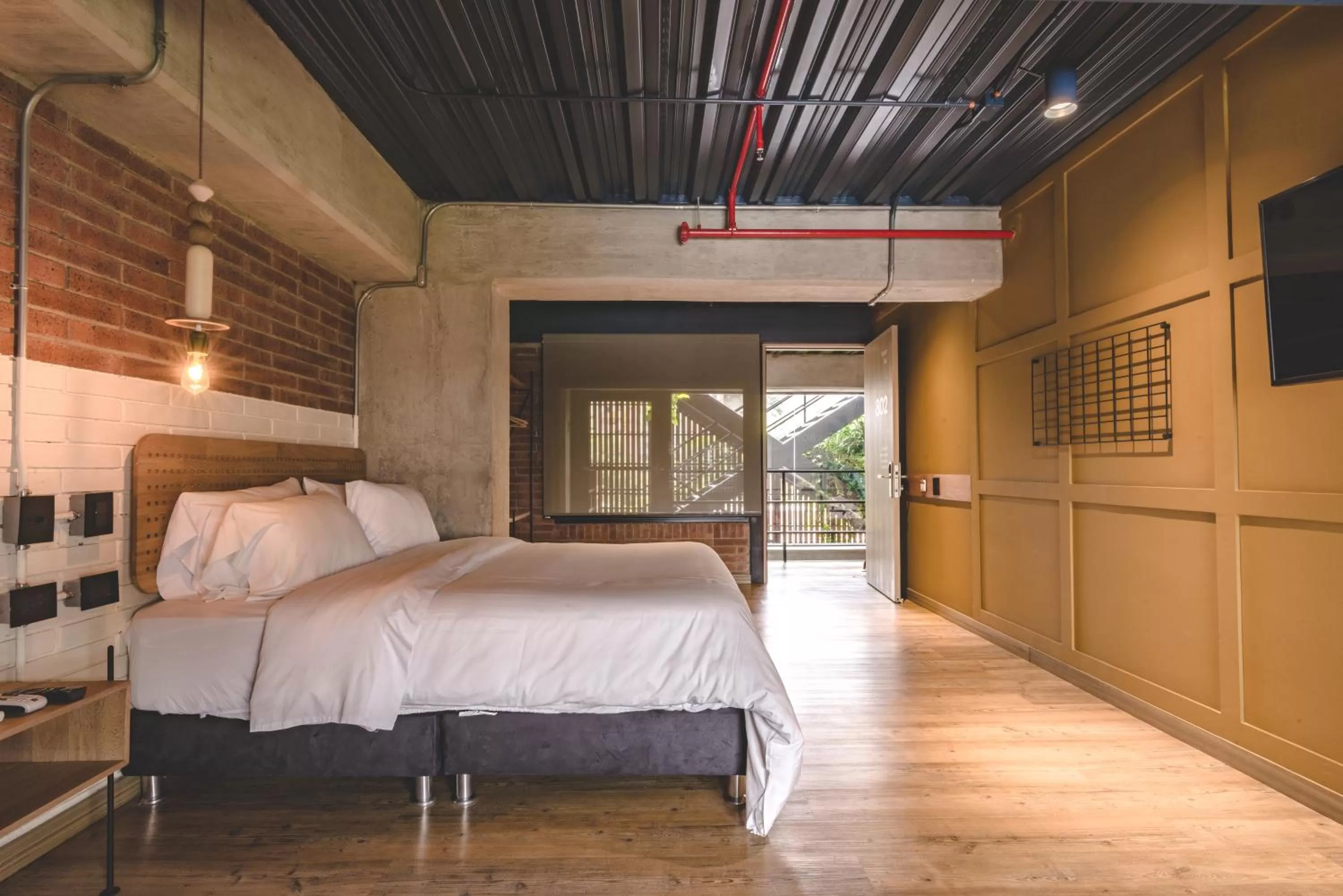 Photo of the whole room, Bed in The Somos Beats Hotel & Rooftop