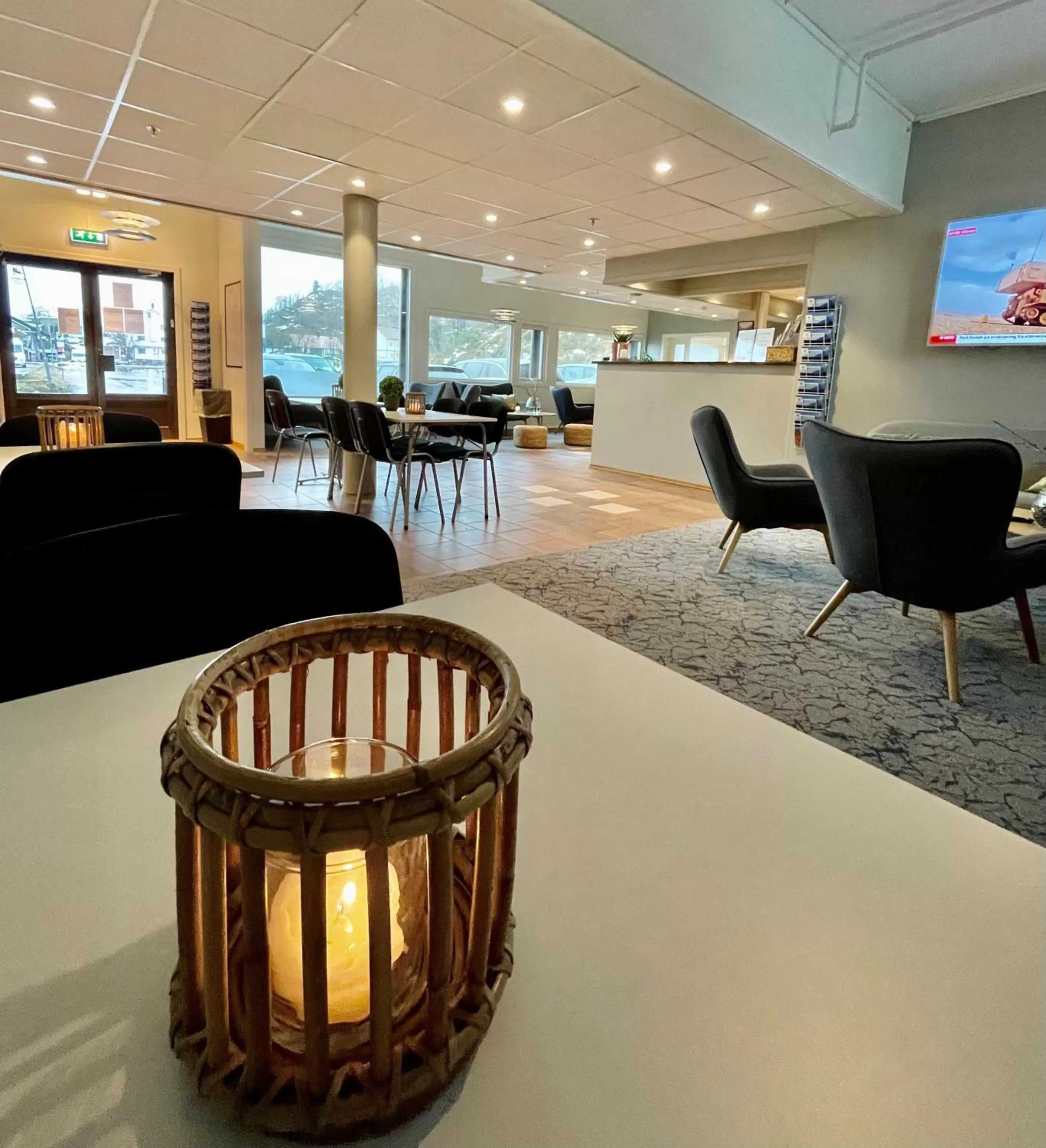 Lobby or reception in Marina Hotel Lofoten