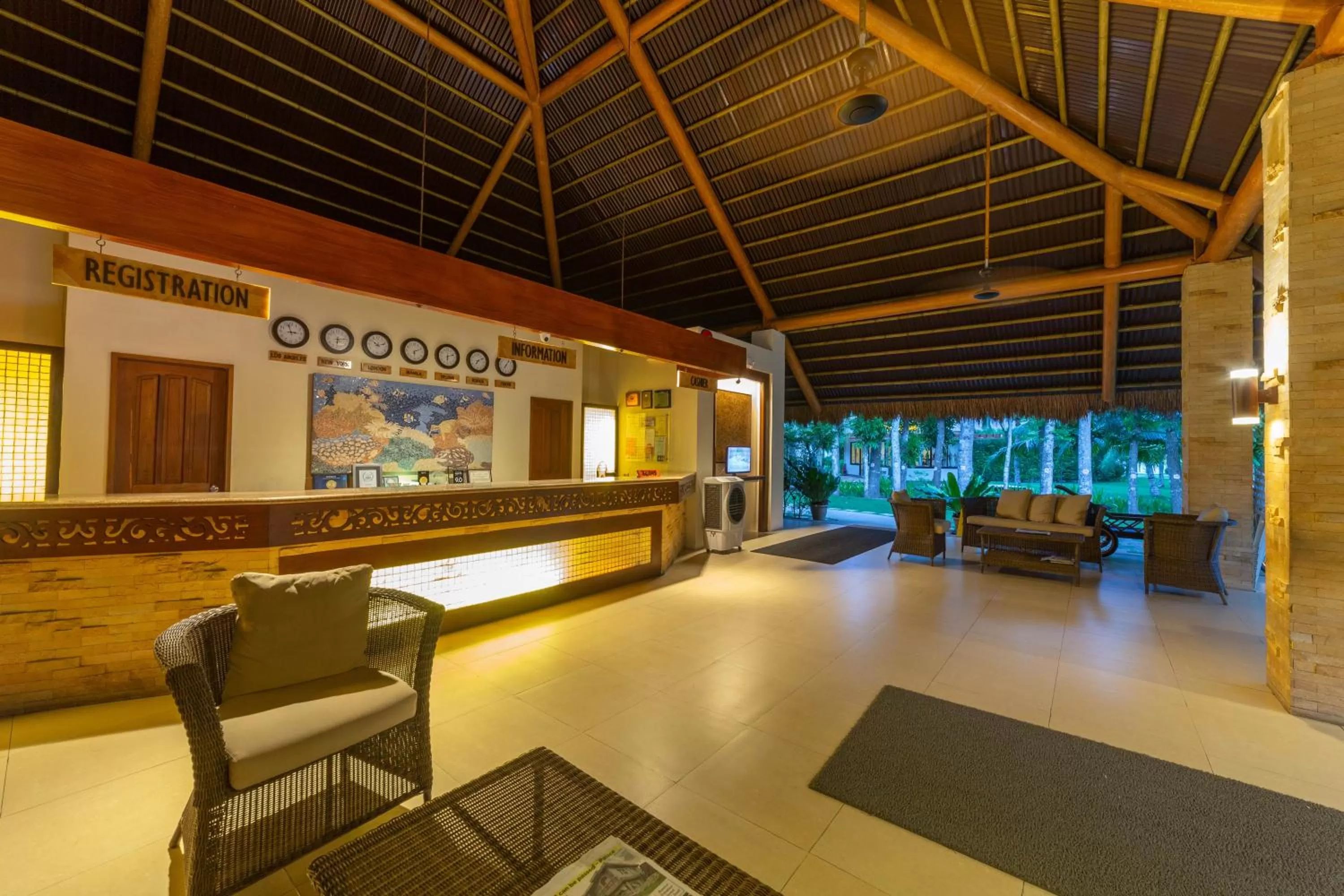 Seating area in Bohol Beach Club