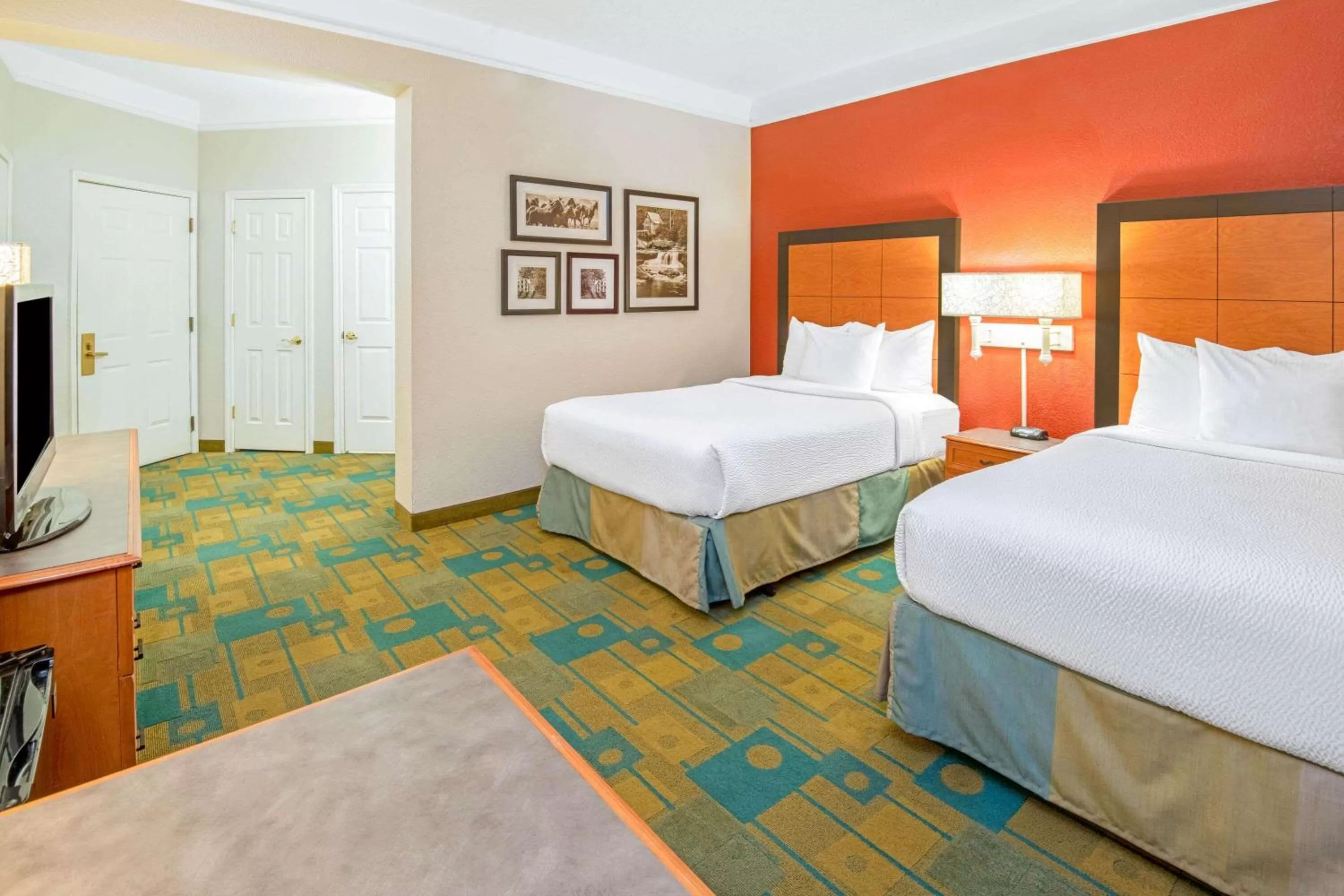 Double Room with Two Double Beds and Mobility Accessible Roll In Shower - Non-Smoking in La Quinta by Wyndham Sherman
