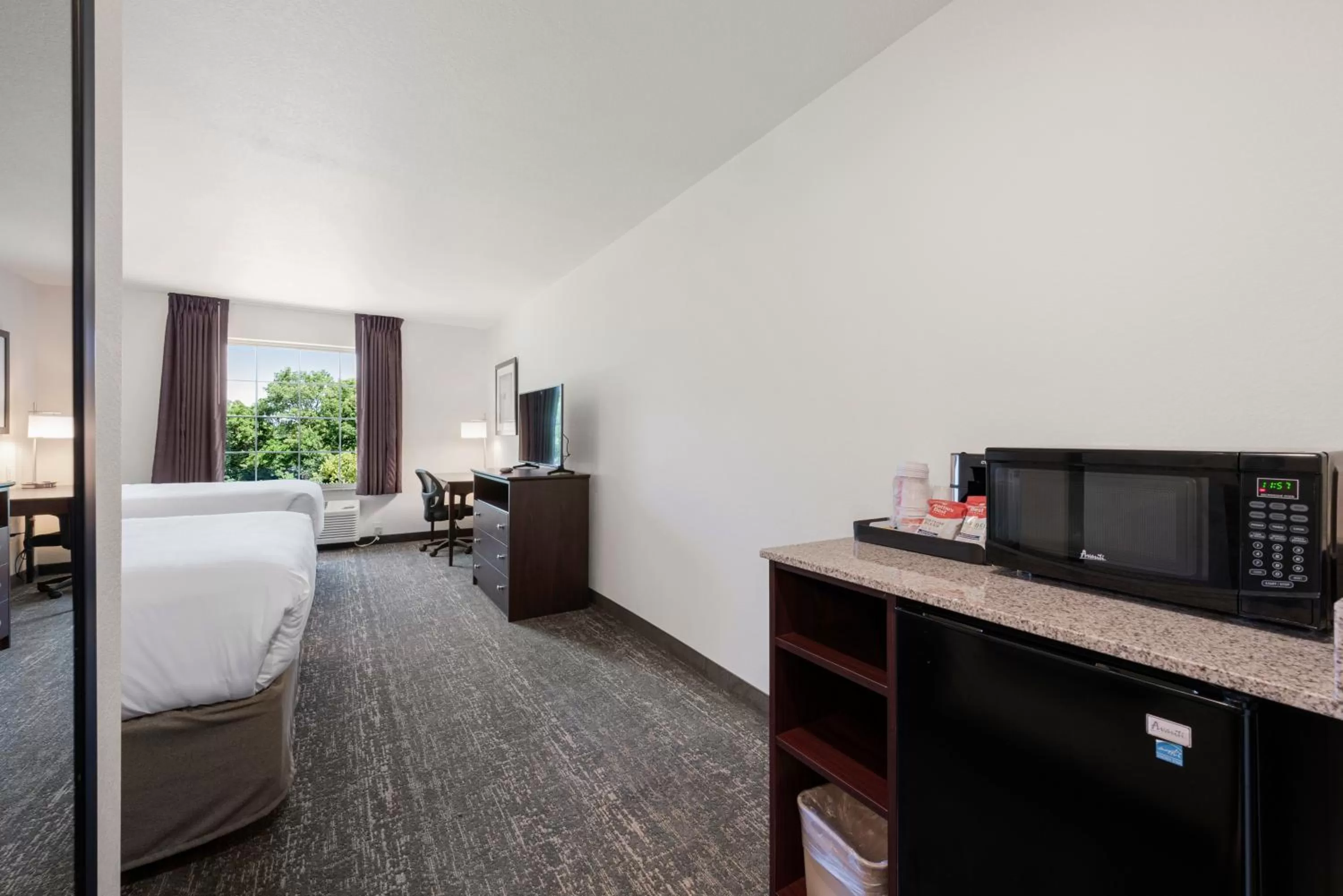 TV and multimedia, Bed in Cobblestone Hotel & Suites - Urbana