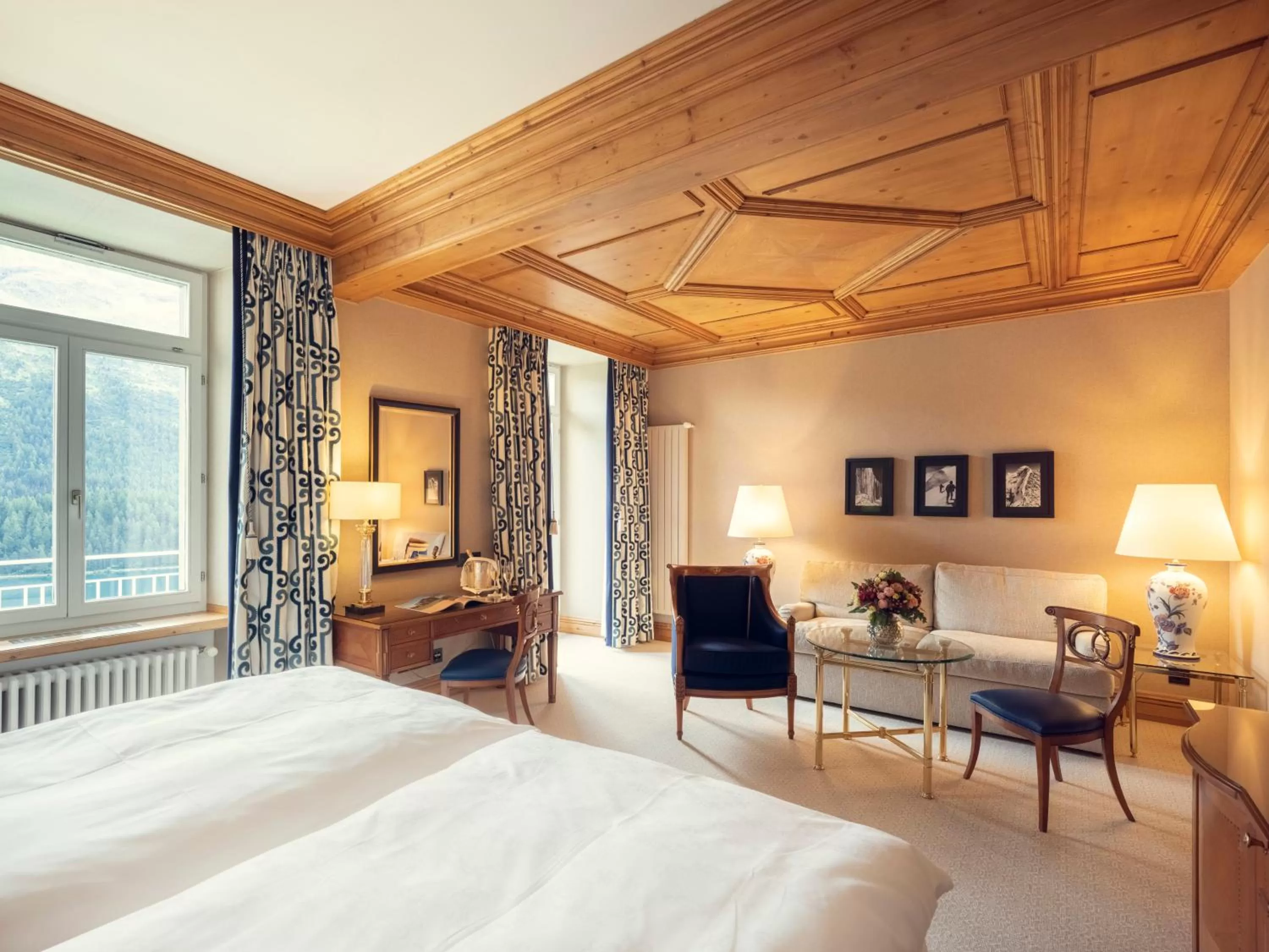 Traditional Junior Suite Lake Side South in Kulm Hotel St. Moritz