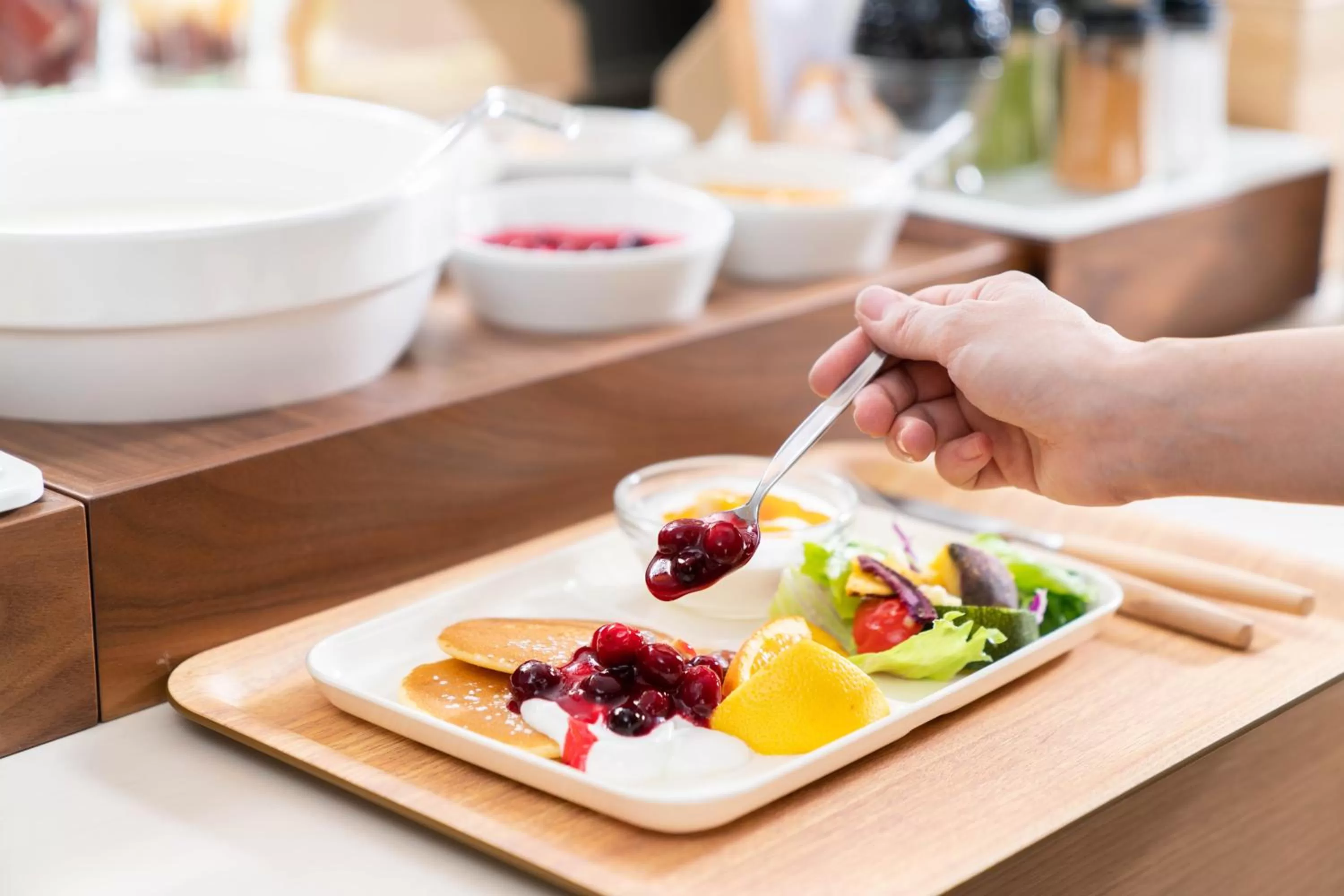 Buffet breakfast in Vessel Inn Sakae Station