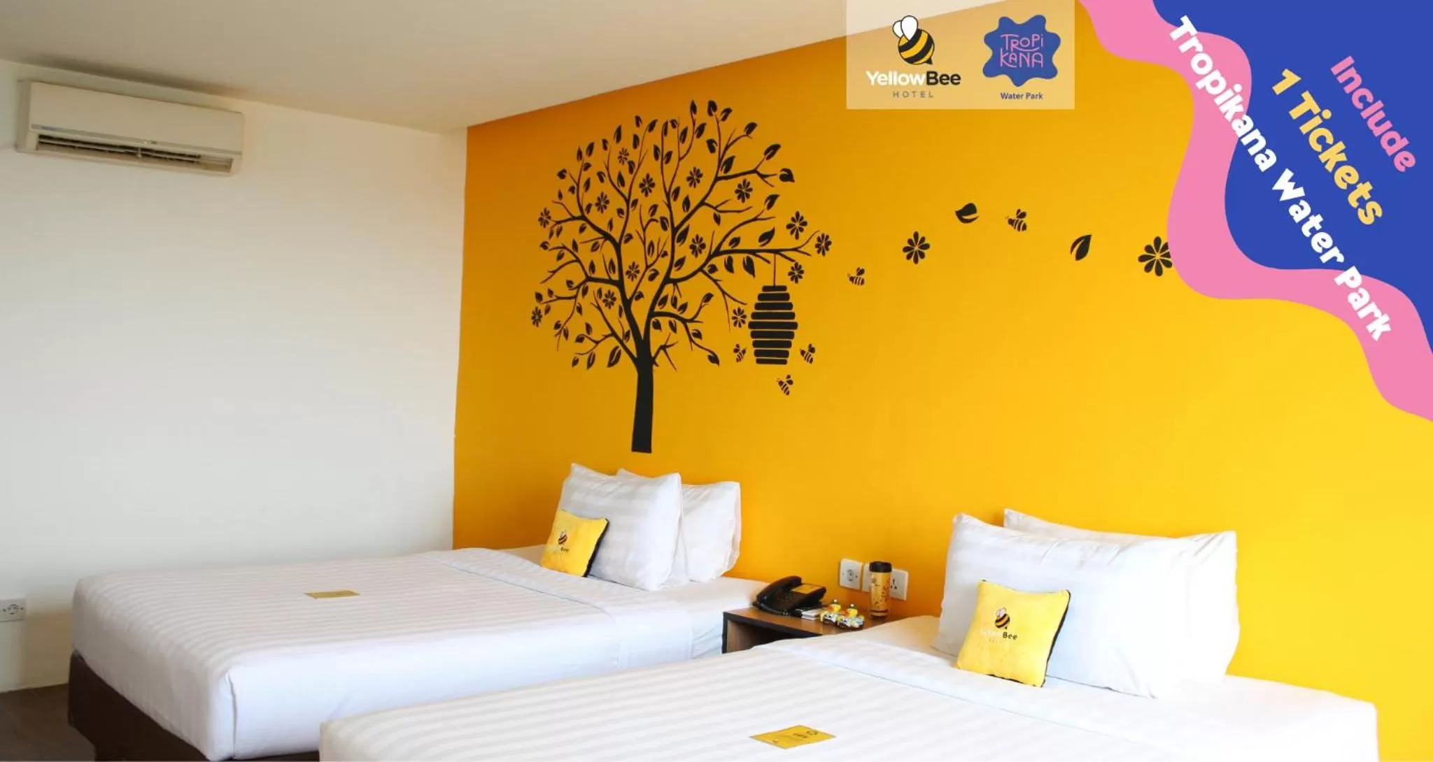 Bedroom, Bed in Yellow Bee Tangerang