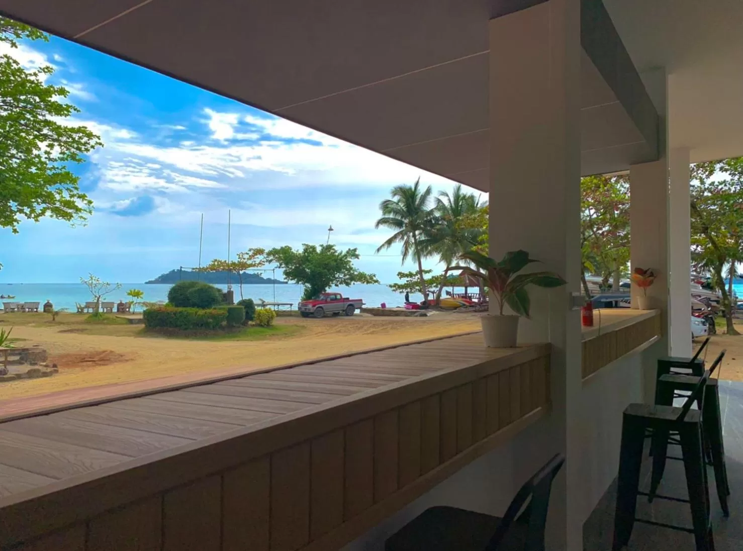Dining area in Kaibae Hut Resort