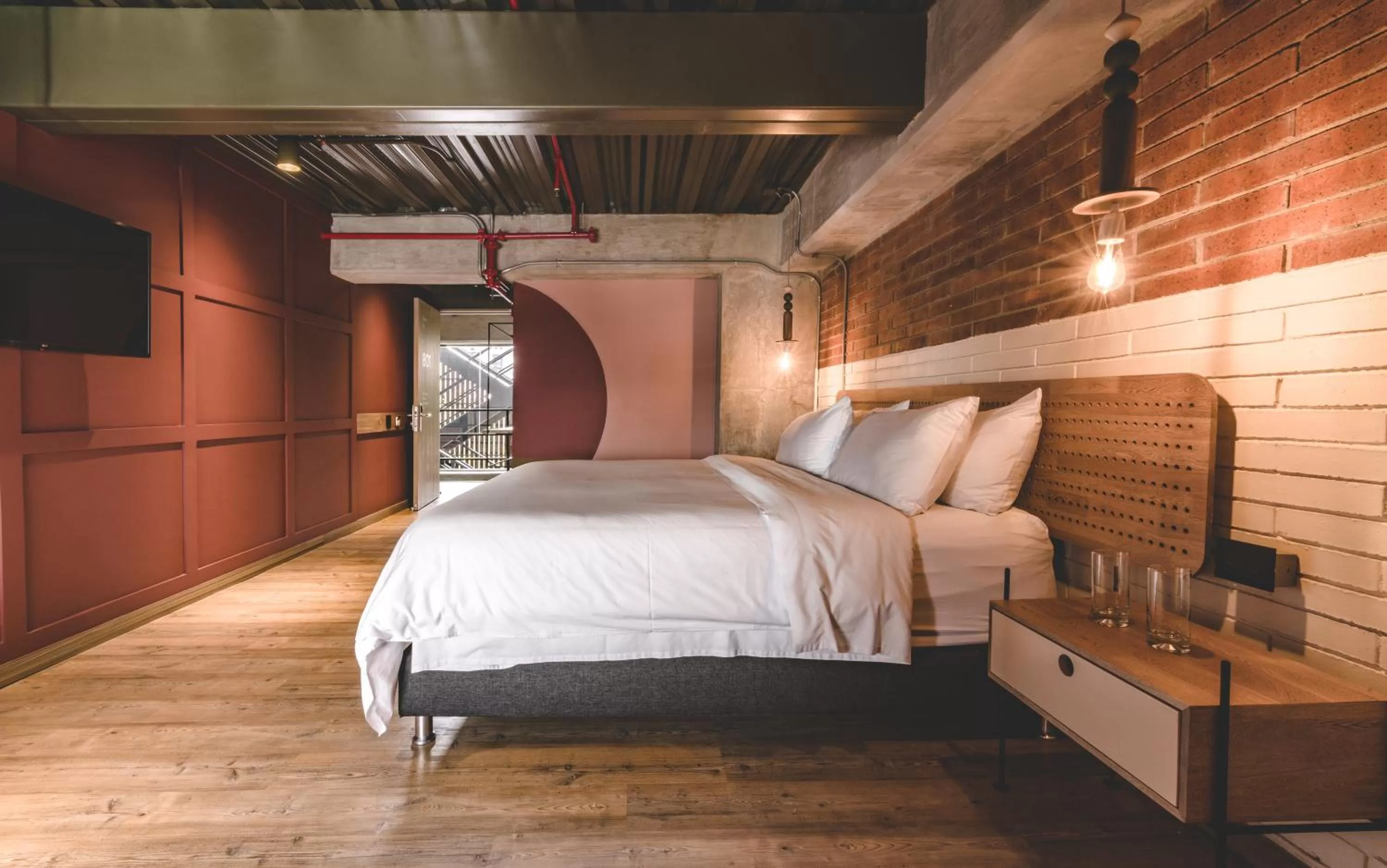 Photo of the whole room, Bed in The Somos Beats Hotel & Rooftop