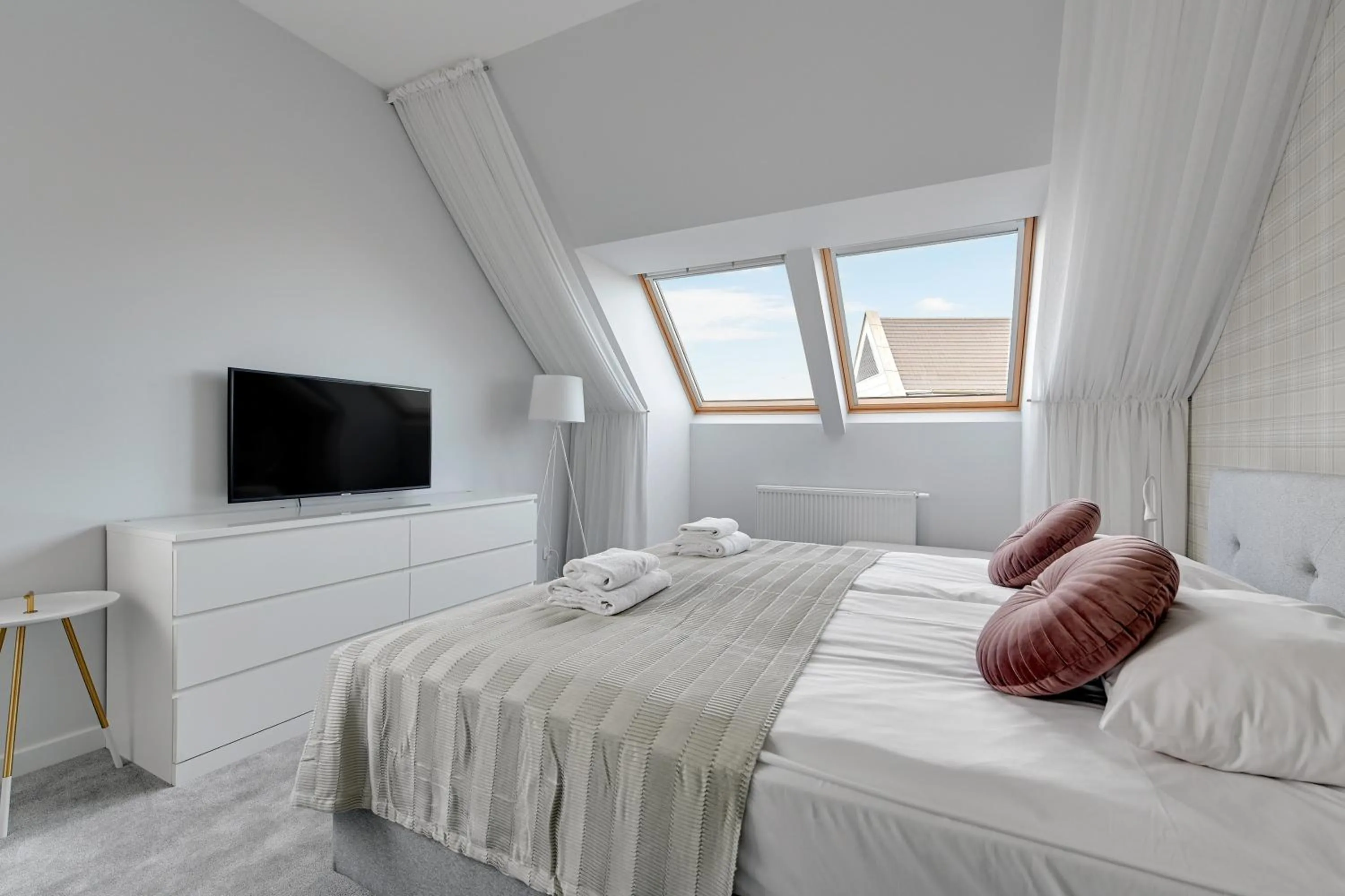 Bed in GRANO APARTMENTS Gdańsk Motława SPA & Wellness