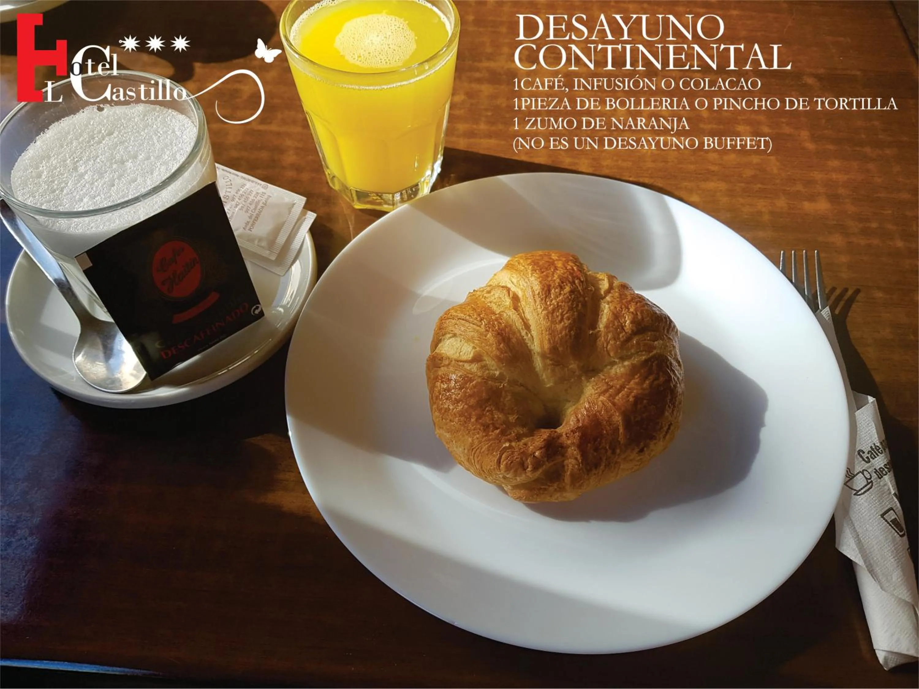 Food and drinks in Hotel El Castillo