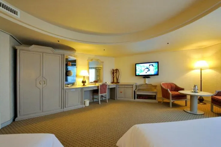 Decorative detail, Bed in Jeju Pacific Hotel