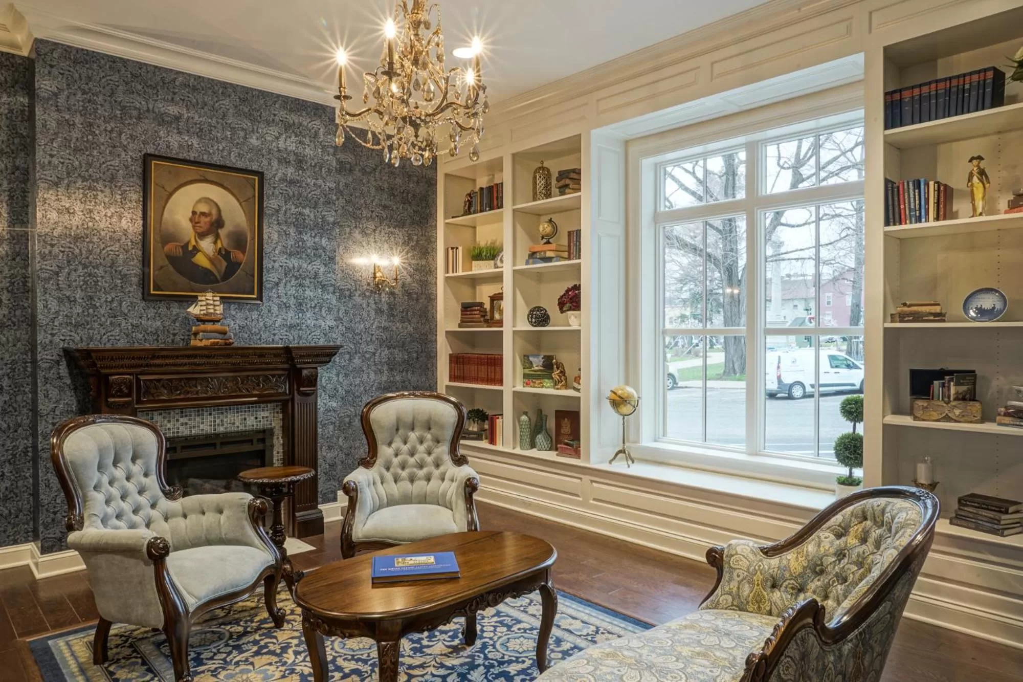 Seating area in The Mount Vernon Grand Hotel