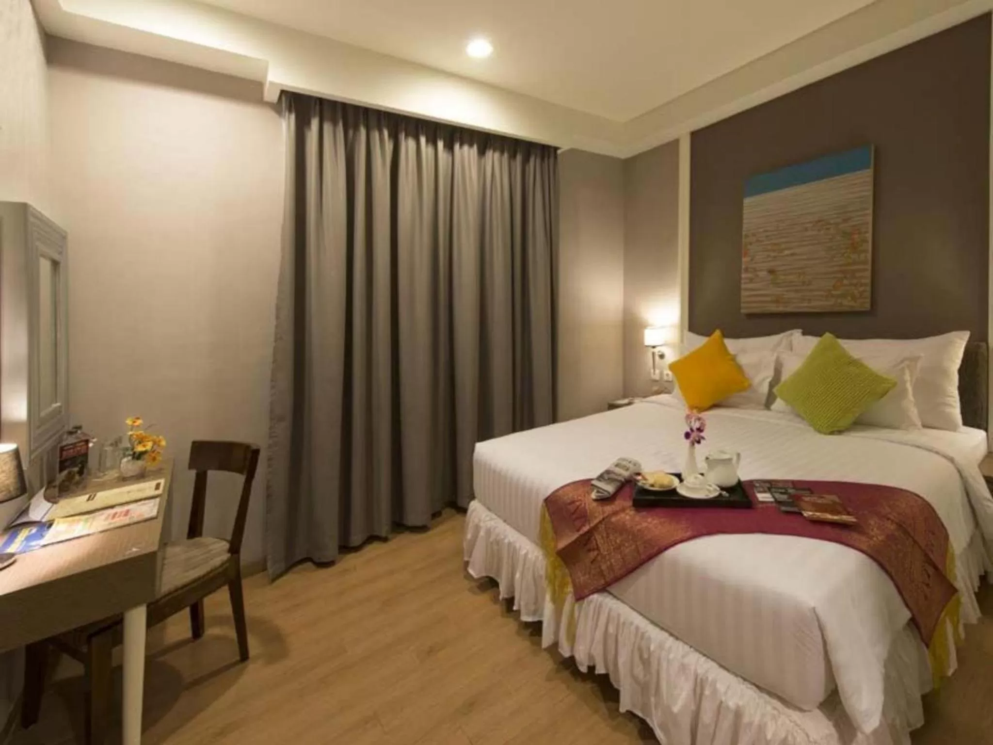 Bed in Pranaya Boutique Hotel