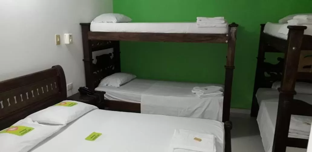 Bed in Hotel Mansión del Cesar