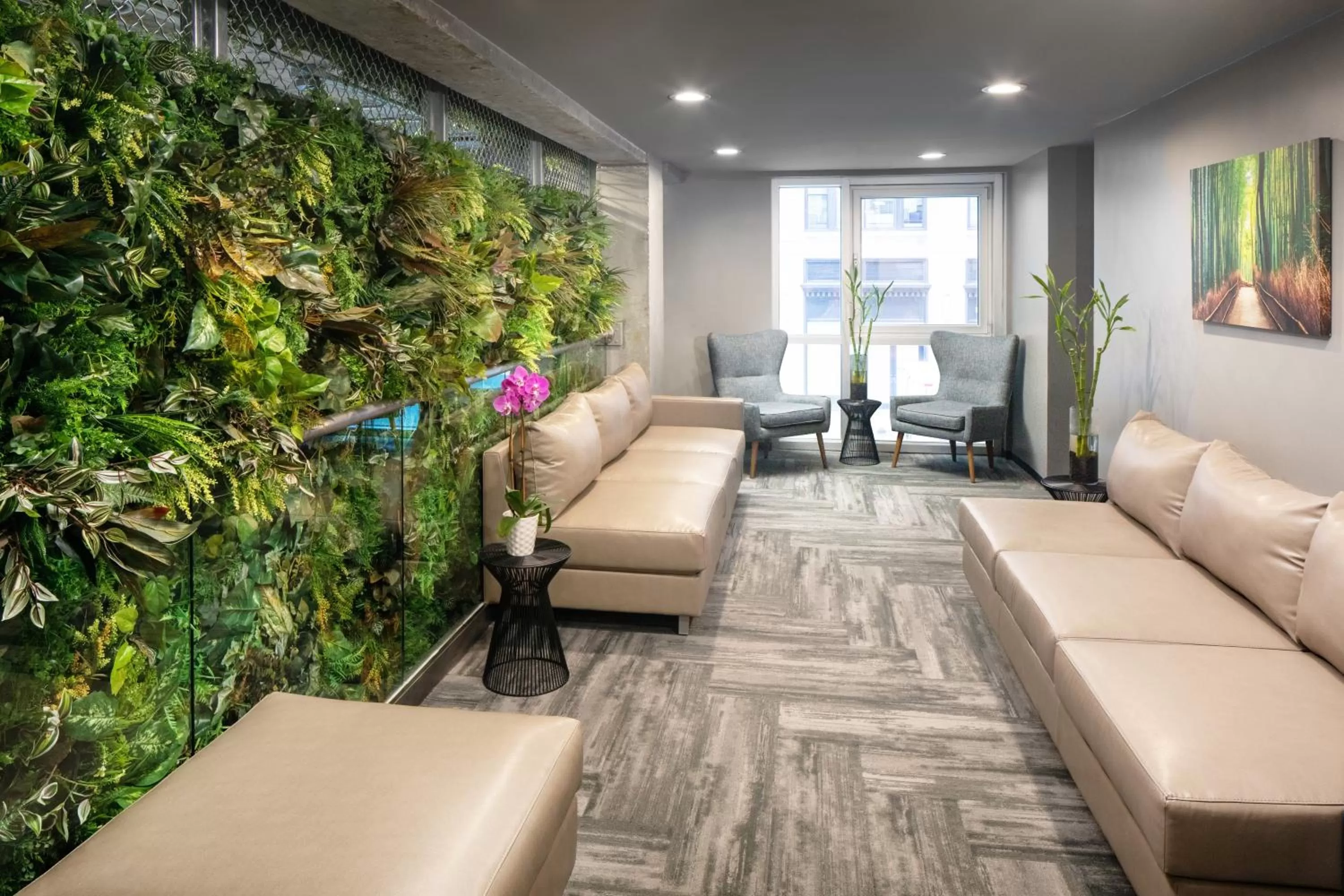 Seating area in Henn na Hotel New York