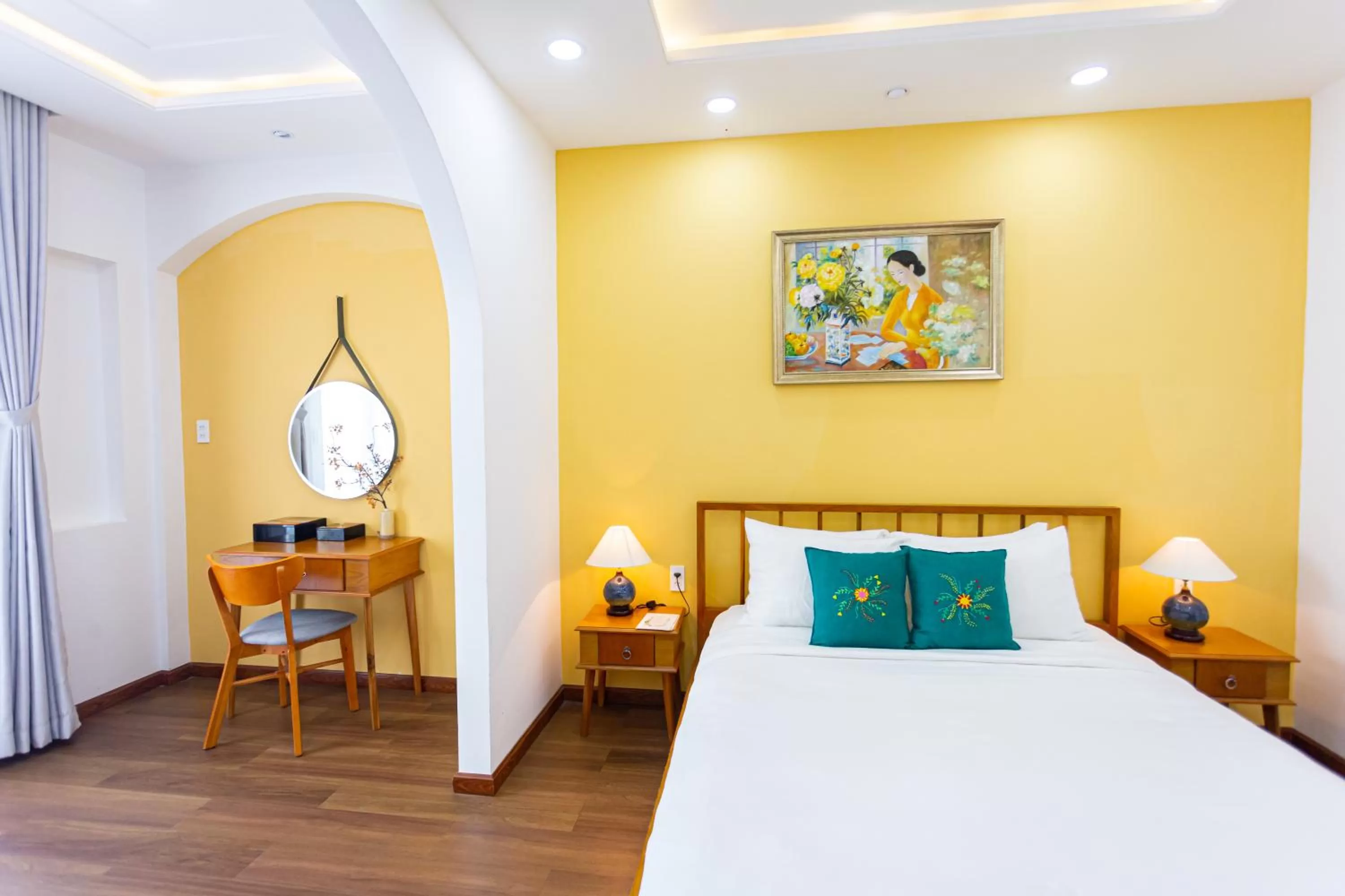 Decorative detail, Bed in Chez Mimosa Local - Free Laundry