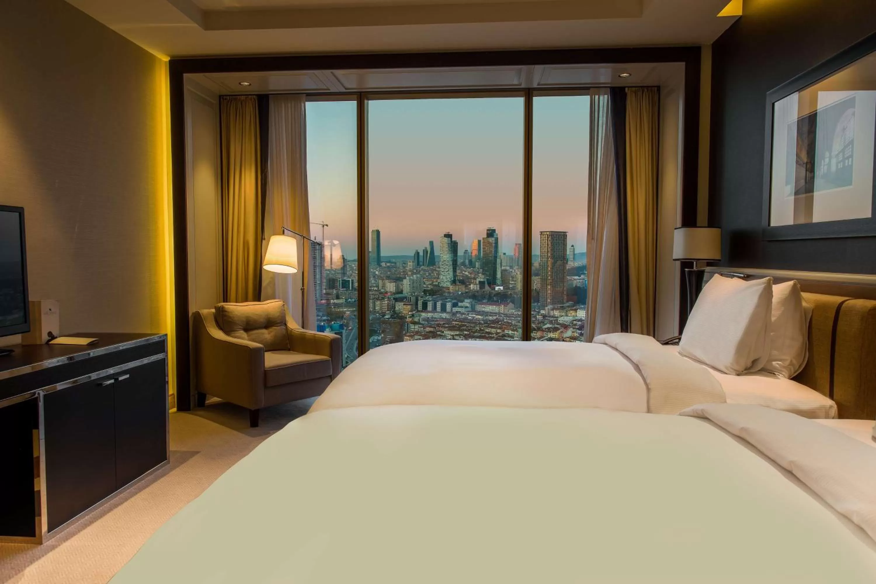 Bed in Hilton Istanbul Bomonti