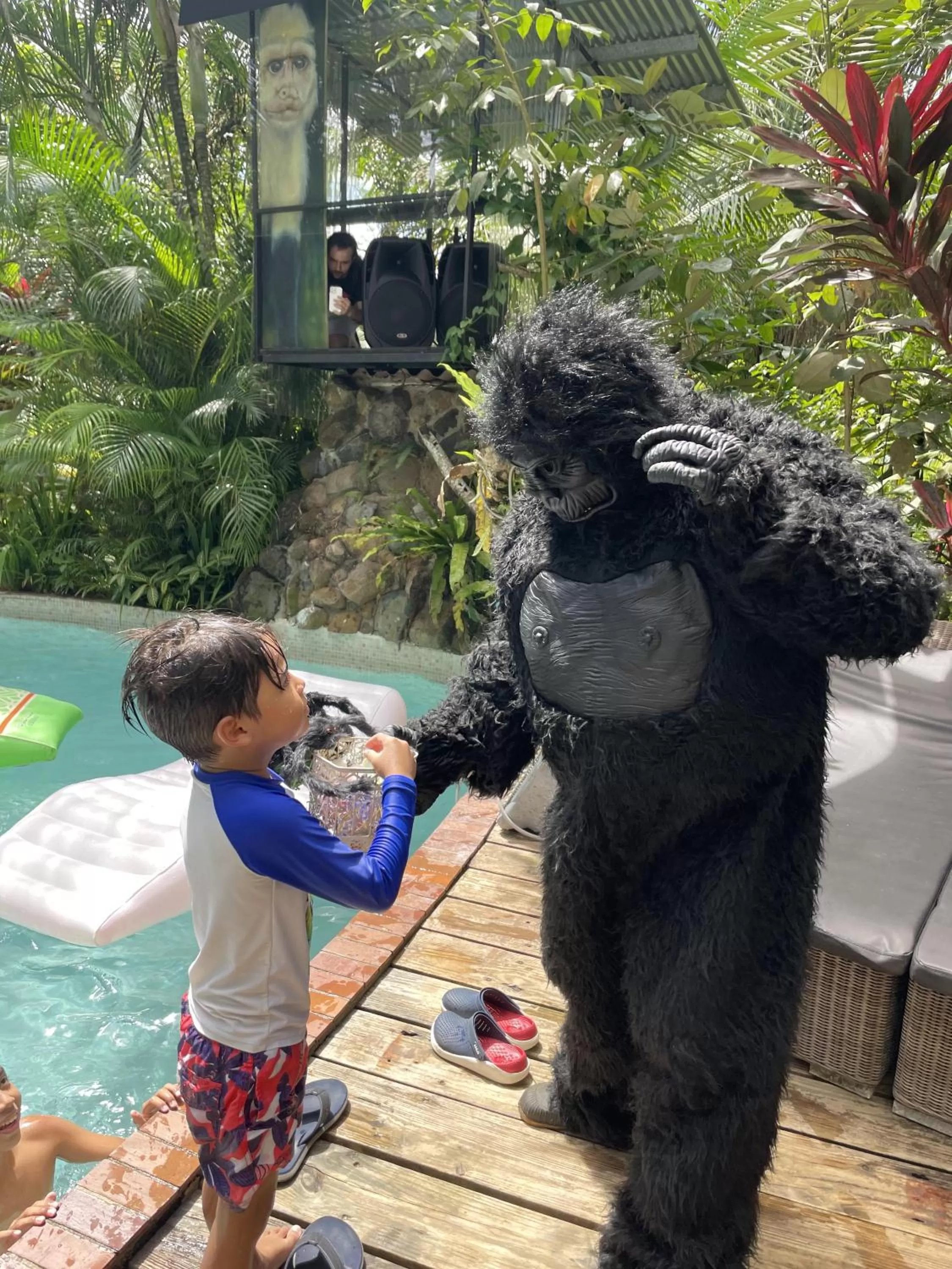 Family, Children in Monkey Lodge Panama