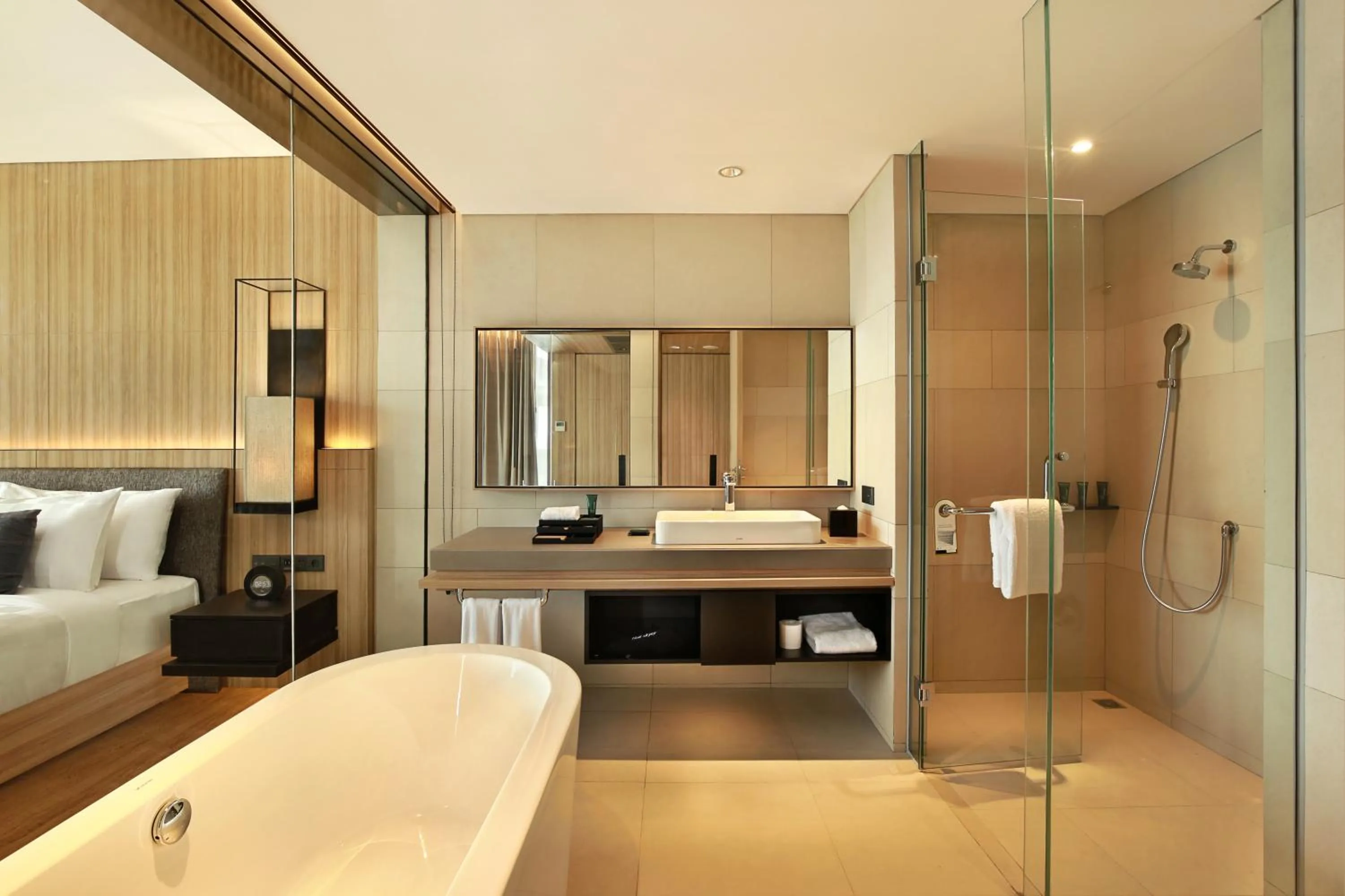 Bathroom, Bed in Royal Tulip Gunung Geulis Resort and Golf