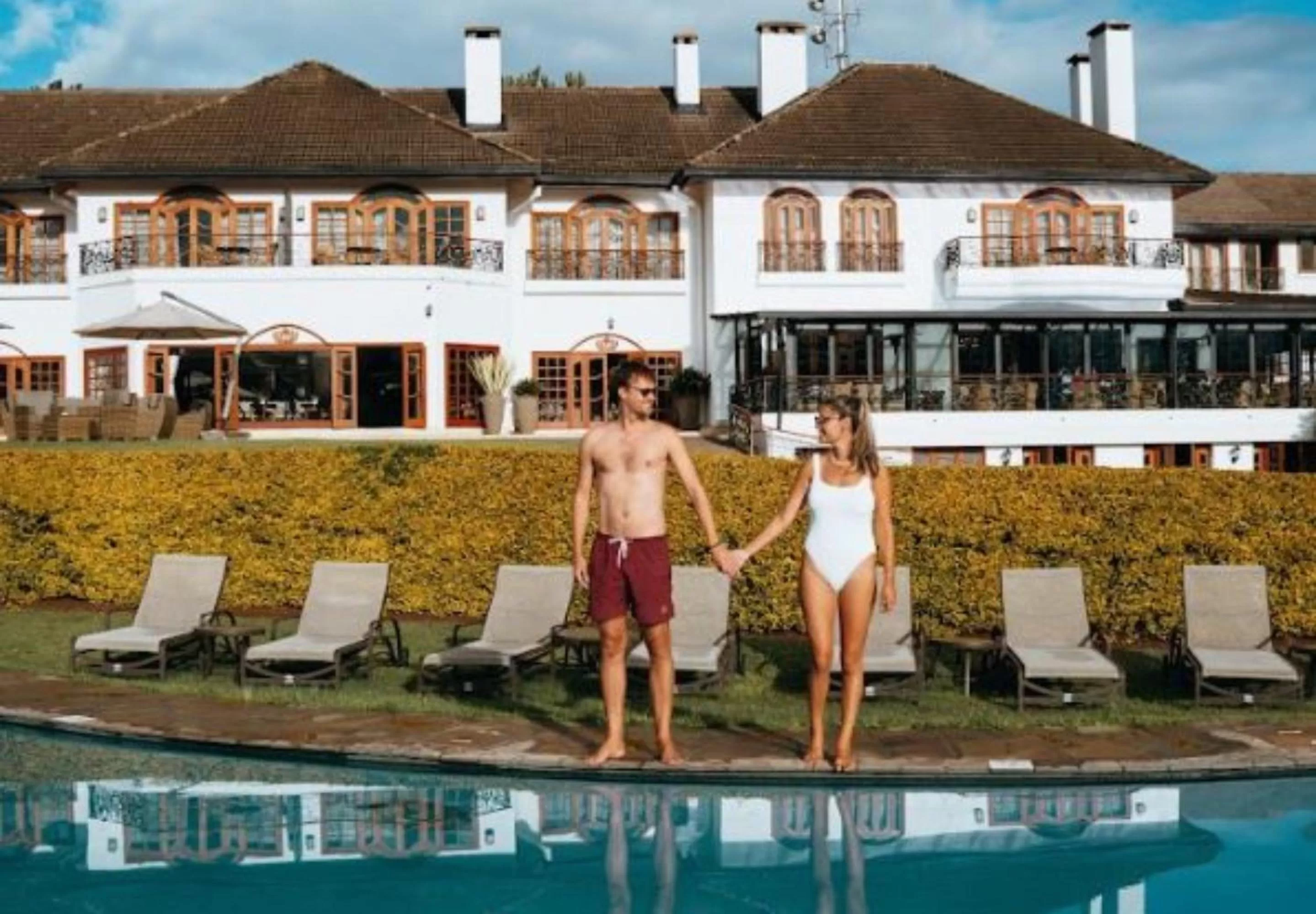 Pool view in Fairmont Mount Kenya Safari Club