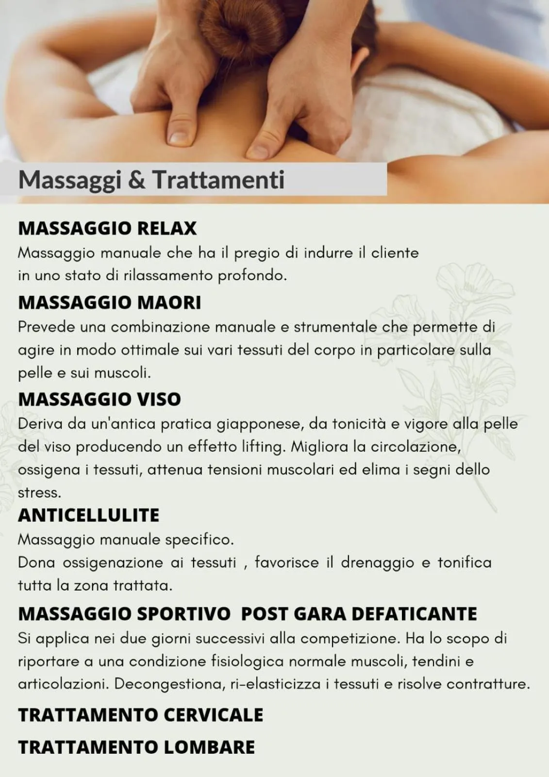 Massage in Hotel Fioralba
