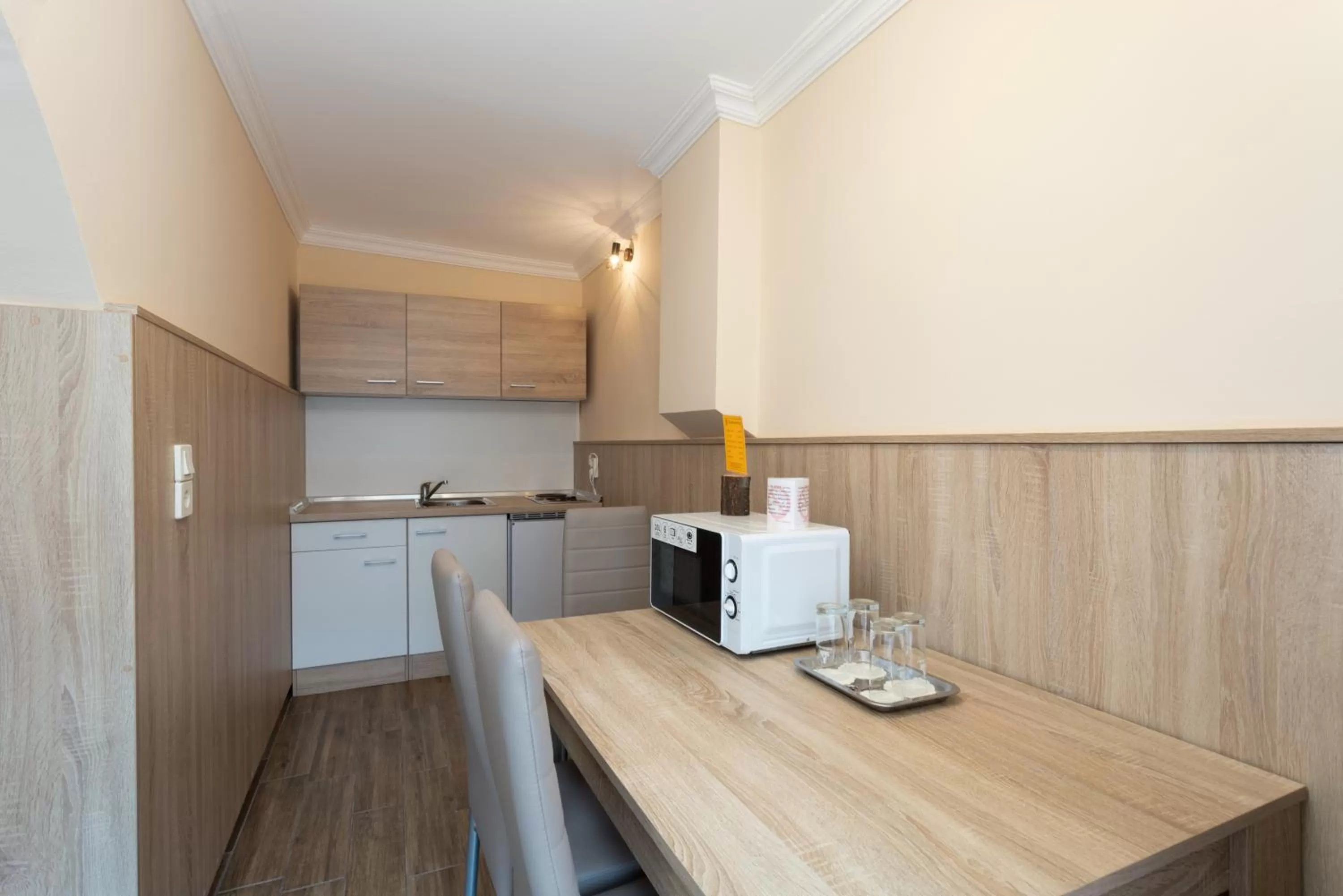 Kitchen or kitchenette in Illés Hotel