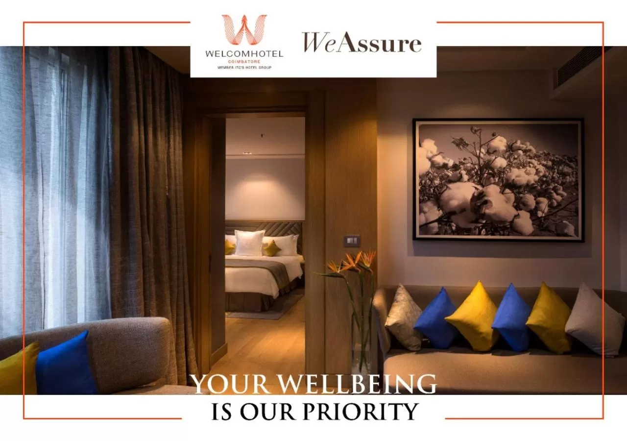 Decorative detail, Bed in Welcomhotel by ITC Hotels, RaceCourse, Coimbatore