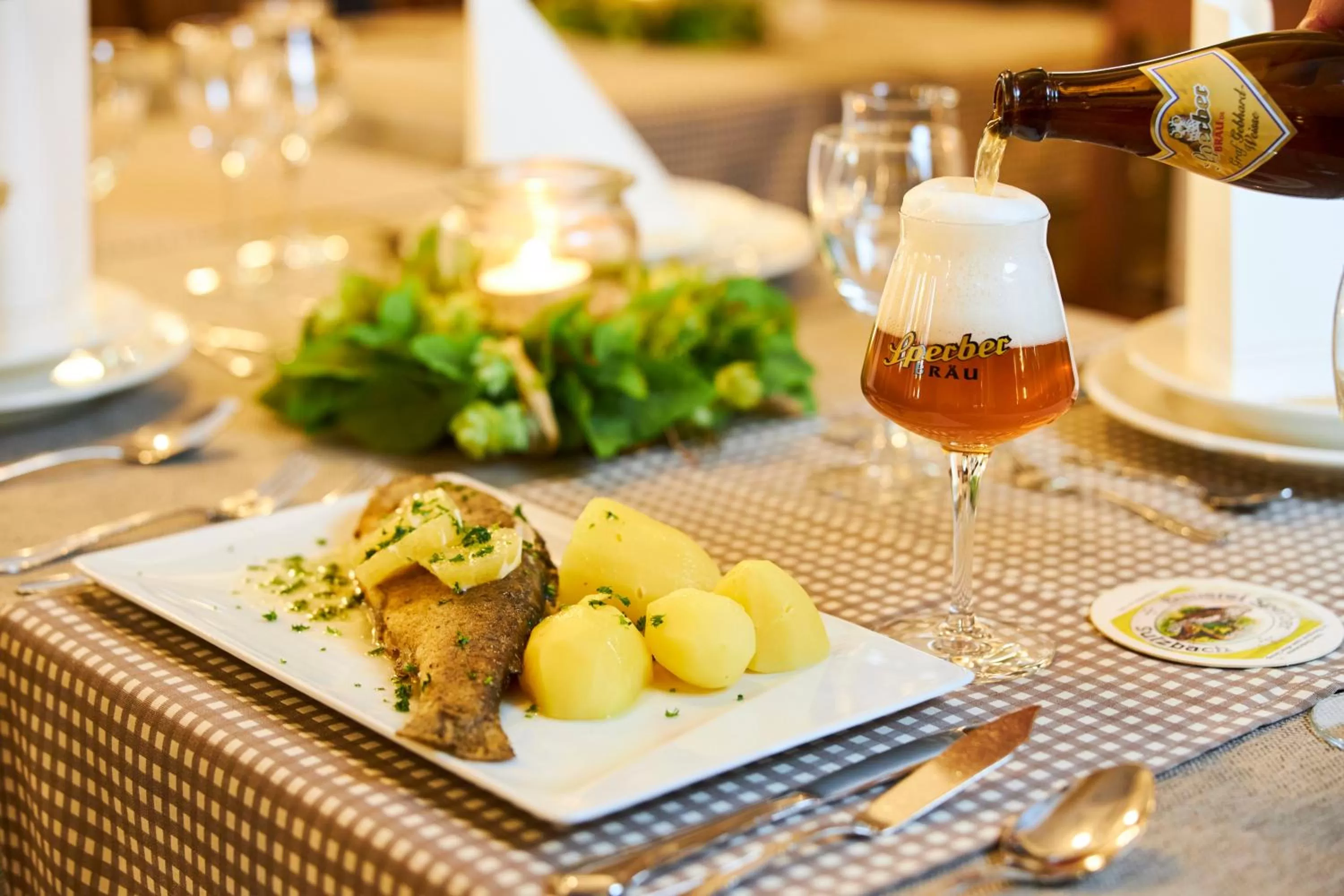 Restaurant/places to eat in Sperber Bräu - 3-Sterne-Superior Hotel mit Gasthof und eigener Brauerei - kein Ruhetag