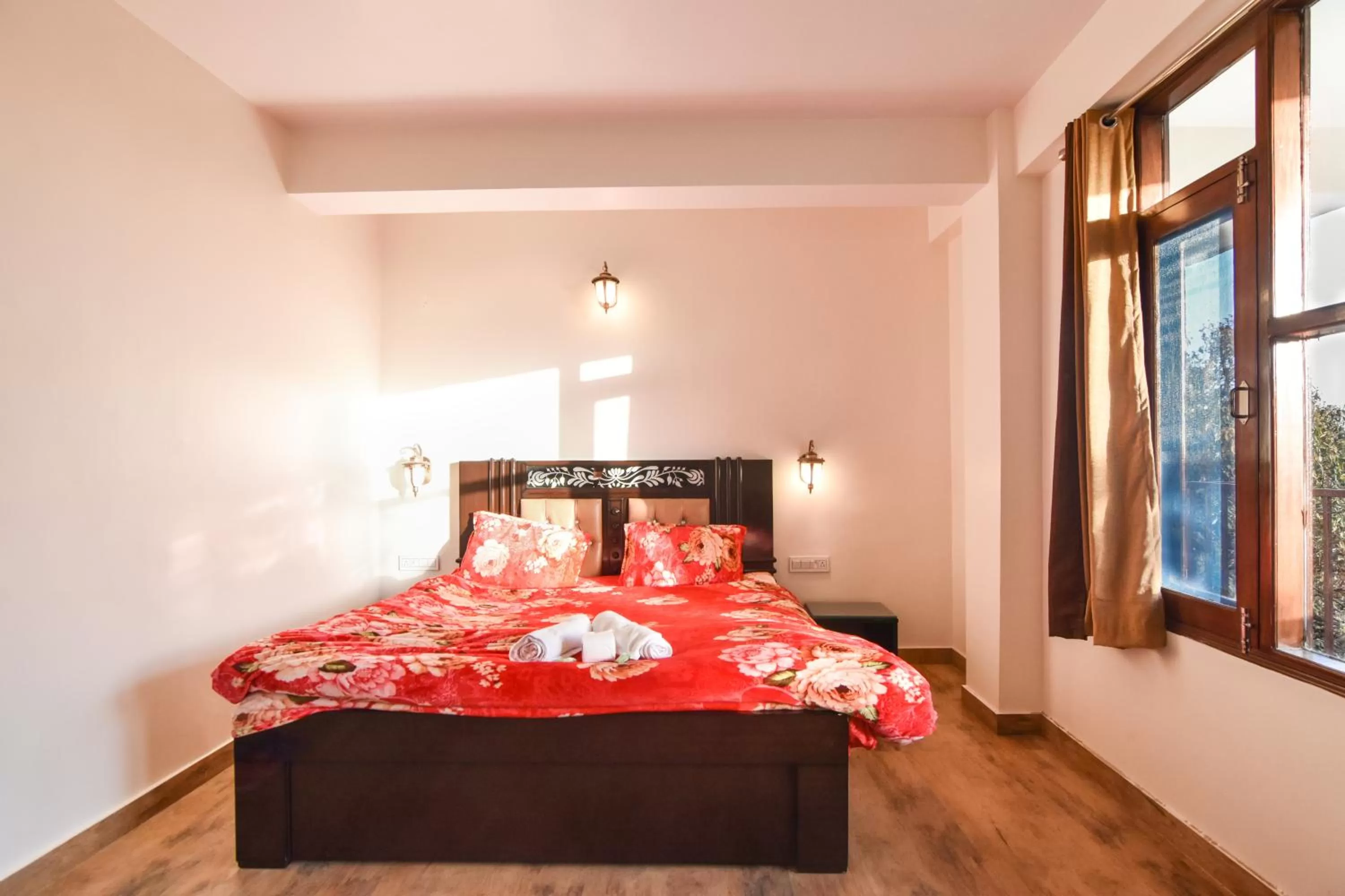 Bedroom, Bed in Dhanlaxmi Apartments