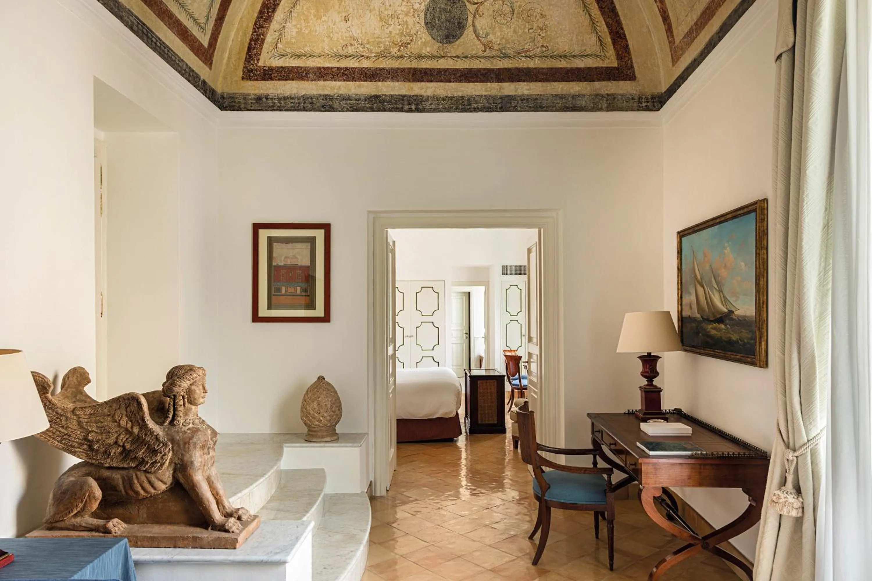 Living room, Bed in Caruso, A Belmond Hotel, Amalfi Coast